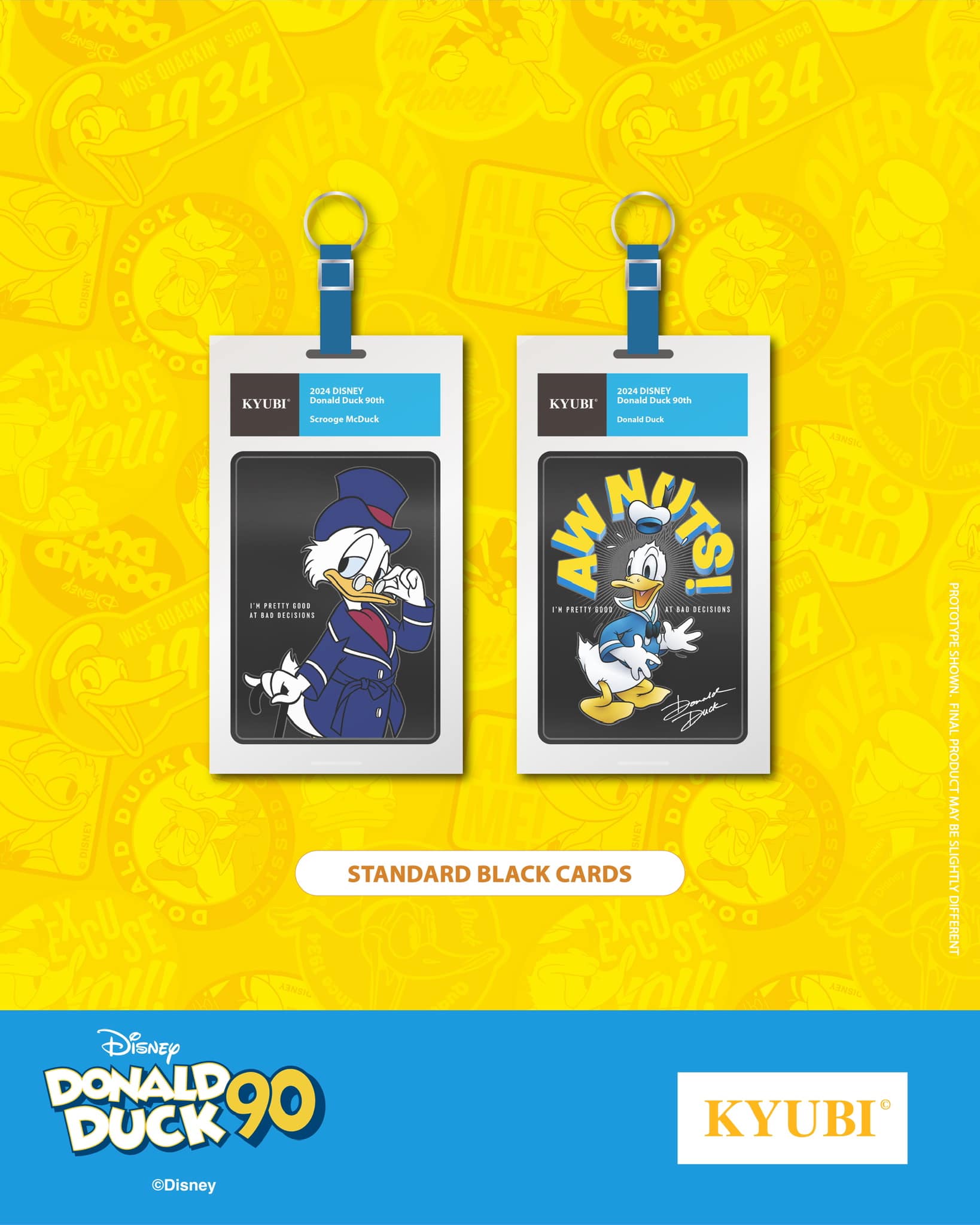 KYUBI Disney DONALD DUCK 90 Metal Card Charm Single Sealed Box ( 5 packs )