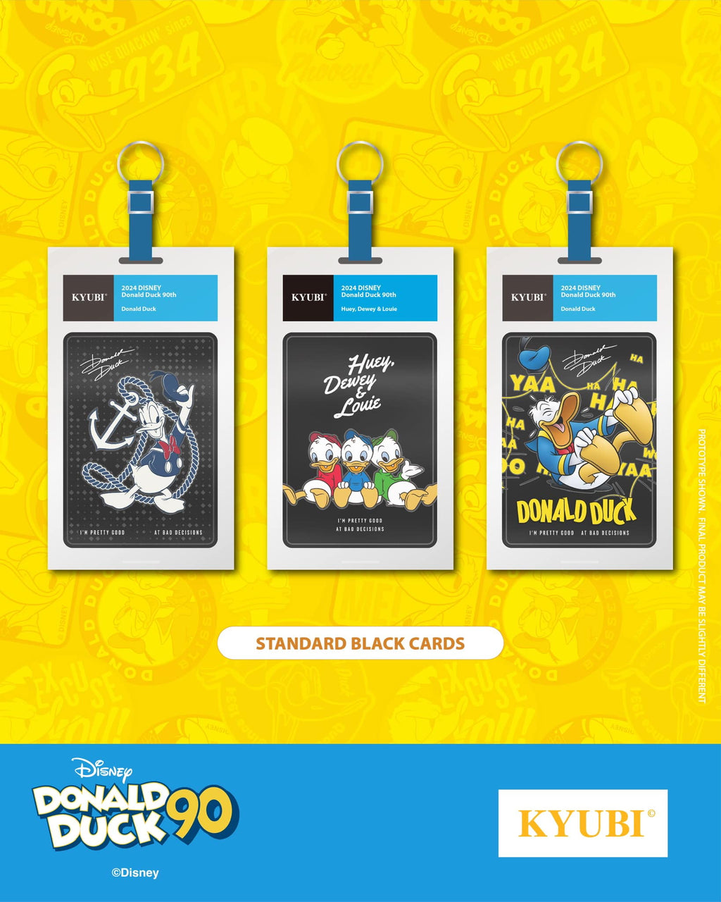 KYUBI Disney DONALD DUCK 90 Metal Card Charm Single Sealed Box ( 5 packs )