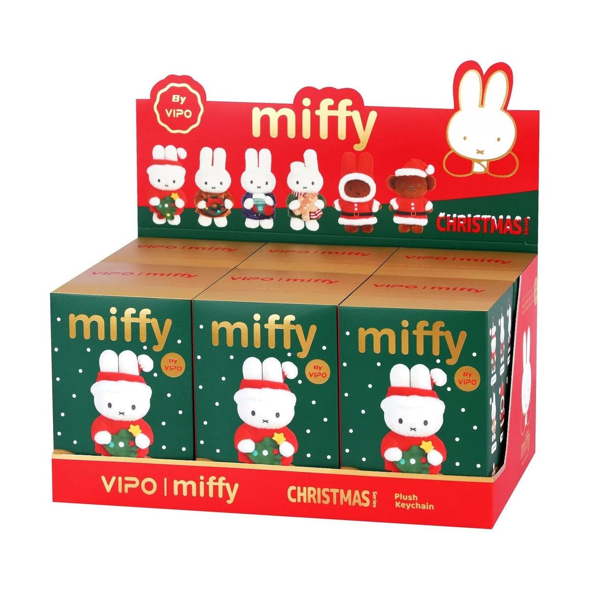 VIPO x Miffy Christmas Limited Plush Keychain Blind Box (Case of 6pcs.) MIF37657