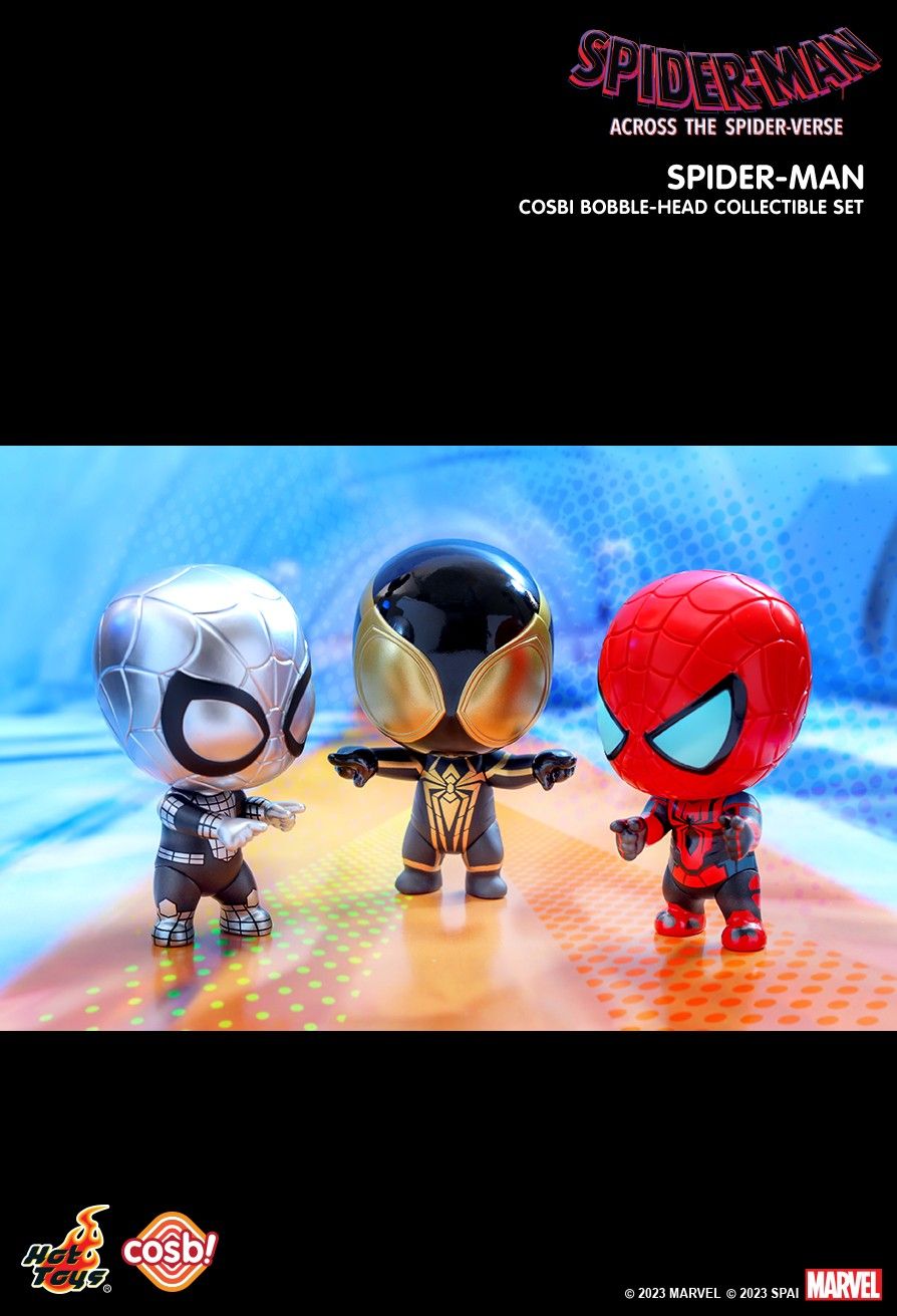 Marvel x Hot Toys Spider-Man: Across The Spider-Verse CBX156 Cosbi Bobble-Head Collectible Set