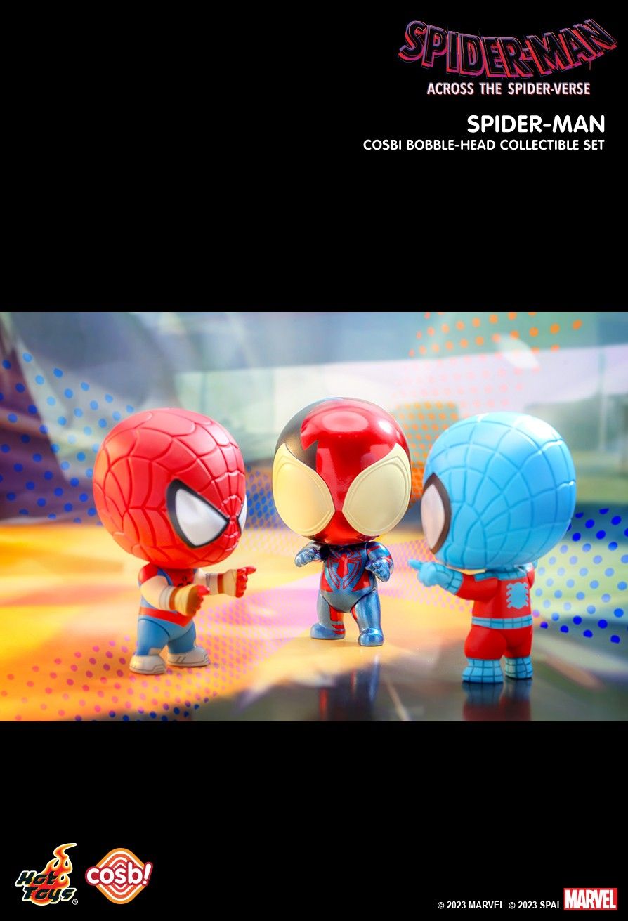 Marvel x Hot Toys Spider-Man: Across The Spider-Verse CBX154 Cosbi Bobble-Head Collectible Set