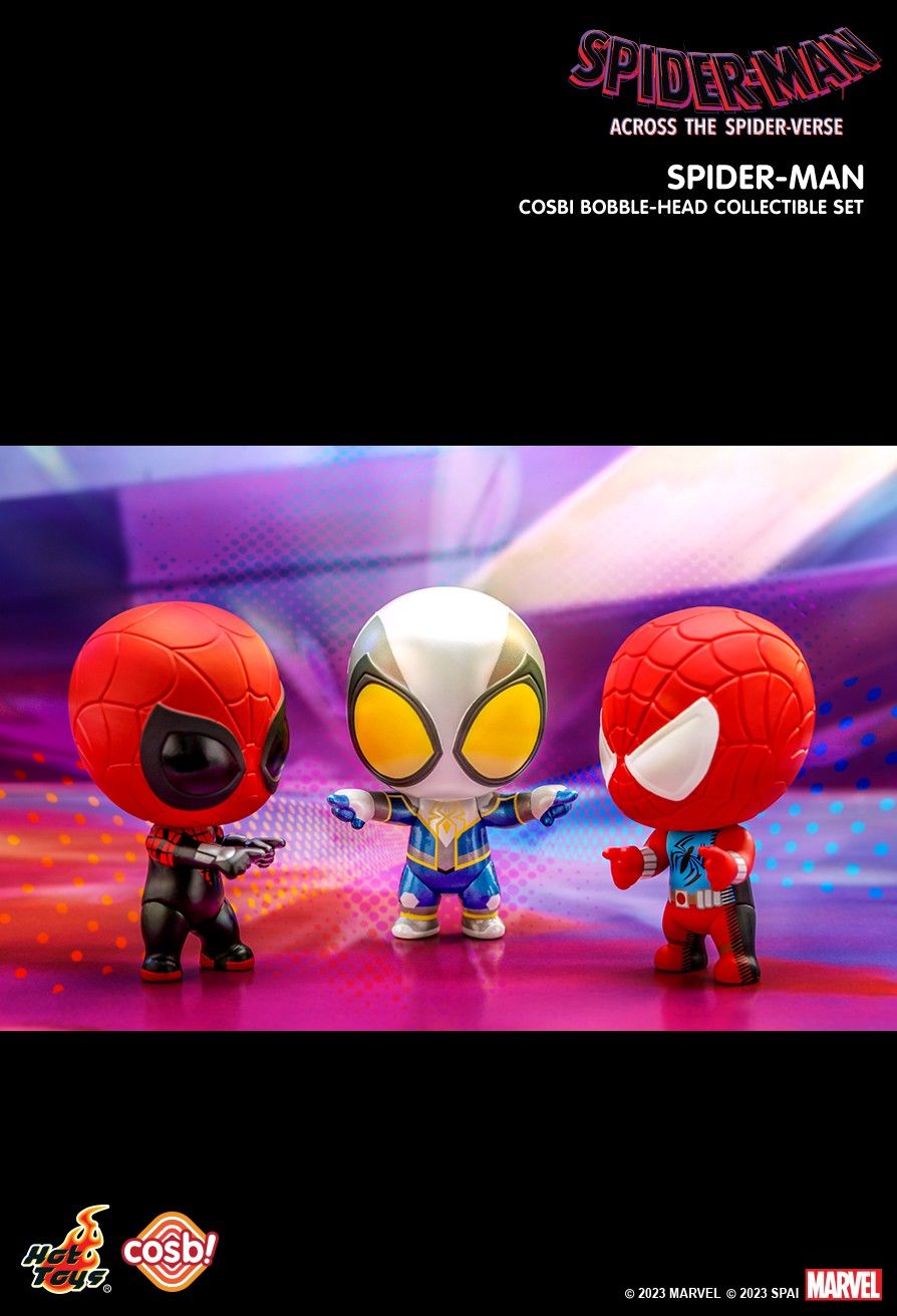 Marvel x Hot Toys Spider-Man: Across The Spider-Verse CBX155 Cosbi Bobble-Head Collectible Set