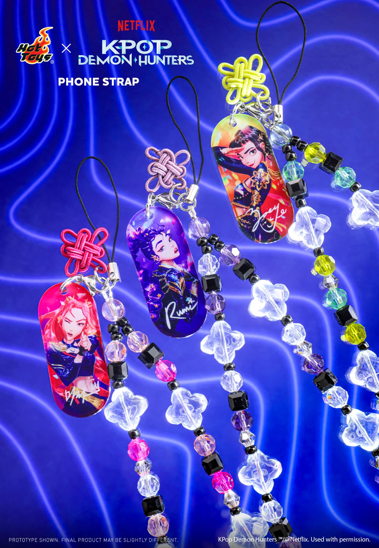 Hot Toys x Netflix K-Pop Demon Hunters ( RUMI, MIRA, ZOEY ) Phone Strap