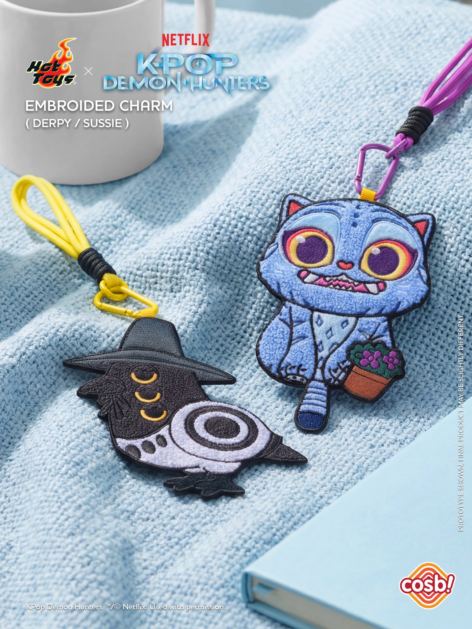 Hot Toys x Netflix K-Pop Demon Hunters - Derpy & Sussie Embroidered Charm