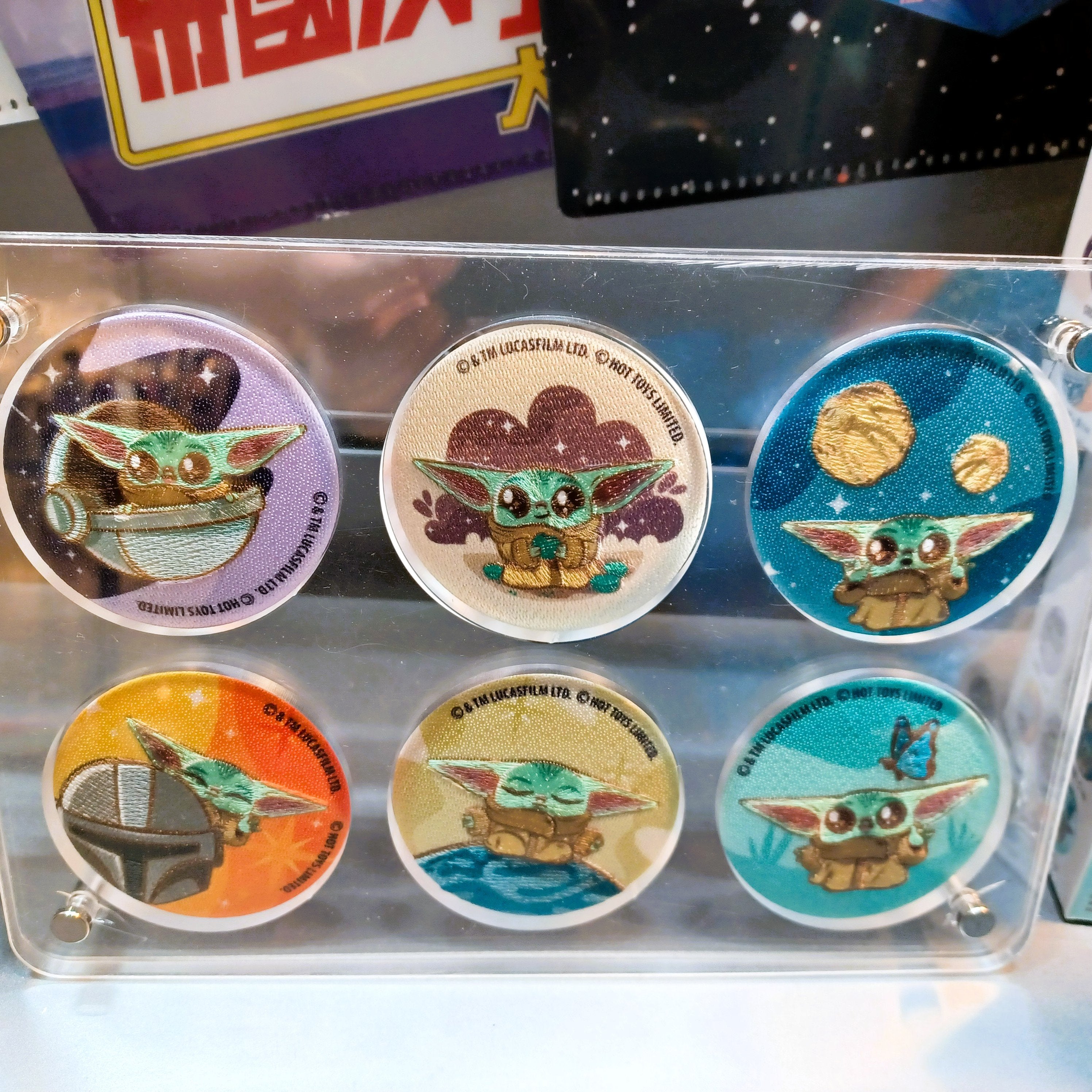 Hot Toys x Star Wars PPIN048N Grogu Embroidered Pin Badge ( Set of 6 Types )