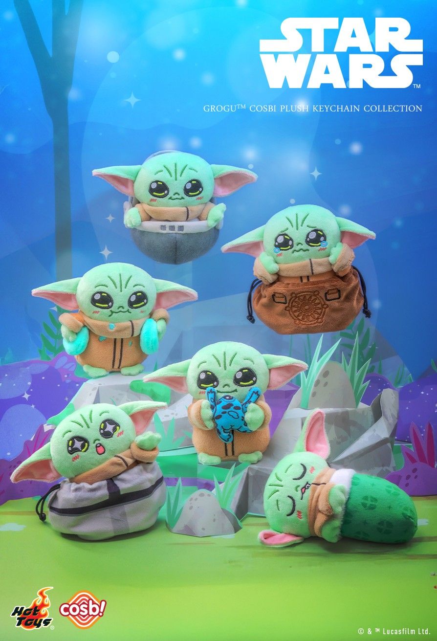 Hot Toys x Disney+ PPLU044N Star Wars Grogu Cosbi Plush Keychain Full Box (Case of 6pcs.)