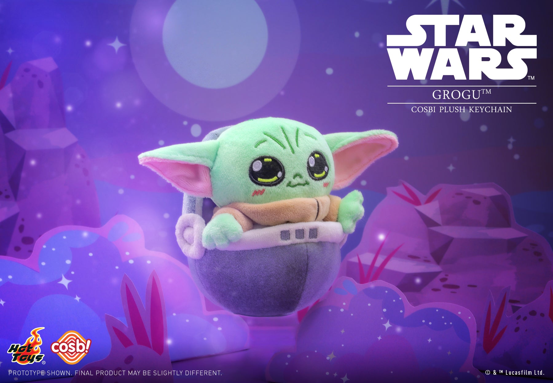 Hot Toys x Disney+ PPLU044N Star Wars Grogu Cosbi Plush Keychain Full Box (Case of 6pcs.)