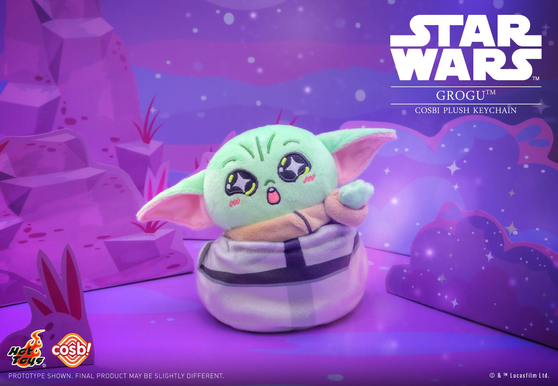 Hot Toys x Disney+ PPLU044N Star Wars Grogu Cosbi Plush Keychain Full Box (Case of 6pcs.)