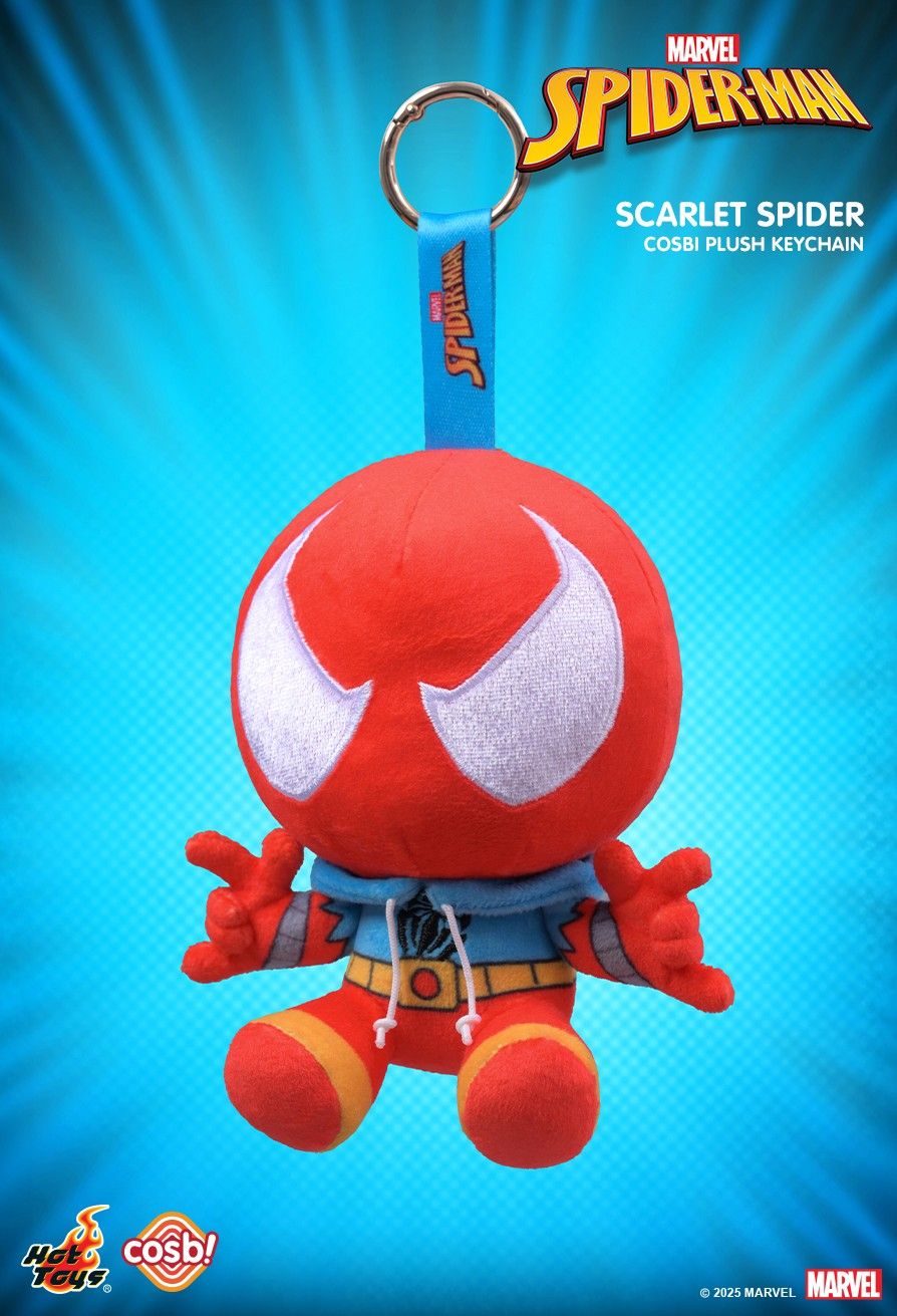 Share Hot Toys PPLU071N Spider-Man (Marvel Comics) Cosbi Plush Keychain Full Box (Case of 6pcs.)