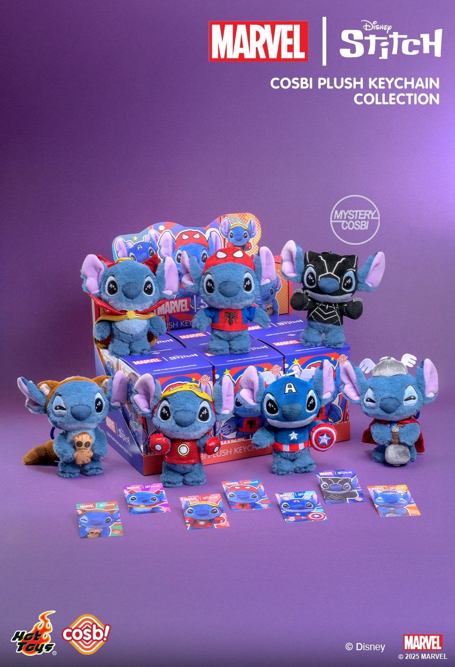 Hot Toys x Disney PPLU072N Marvel Stitch Cosbi Plush Keychain Full Box (Case of 6pcs.)