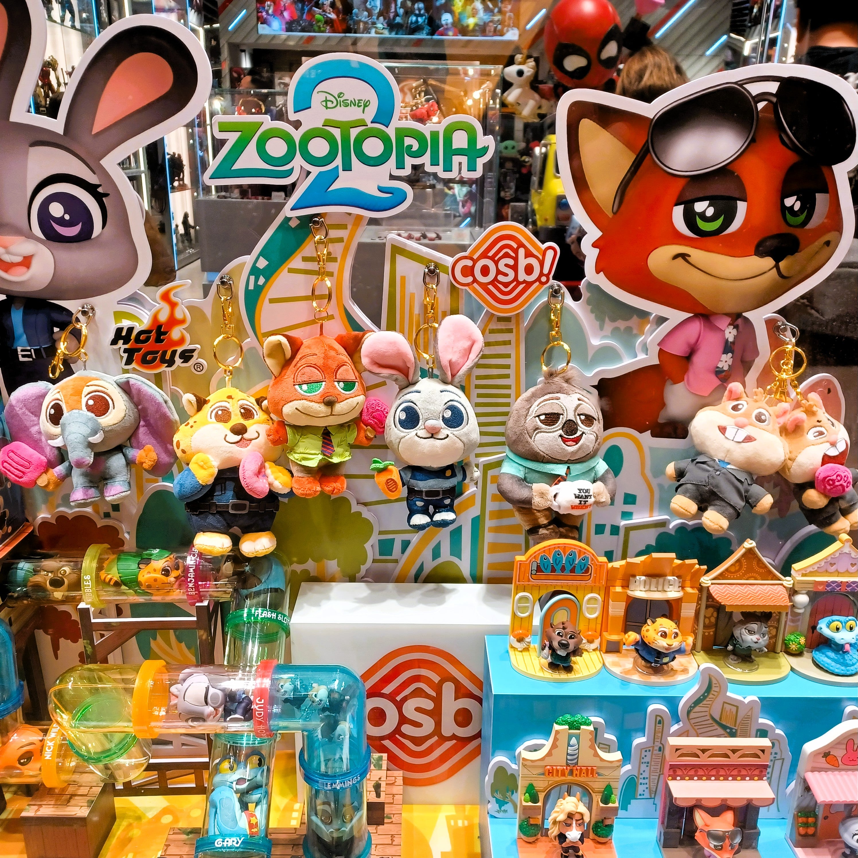 Hot Toys PPLU074N Zootopia 2 Cosbi Plush Keychain Collection Full Box (Case of 6pcs.)
