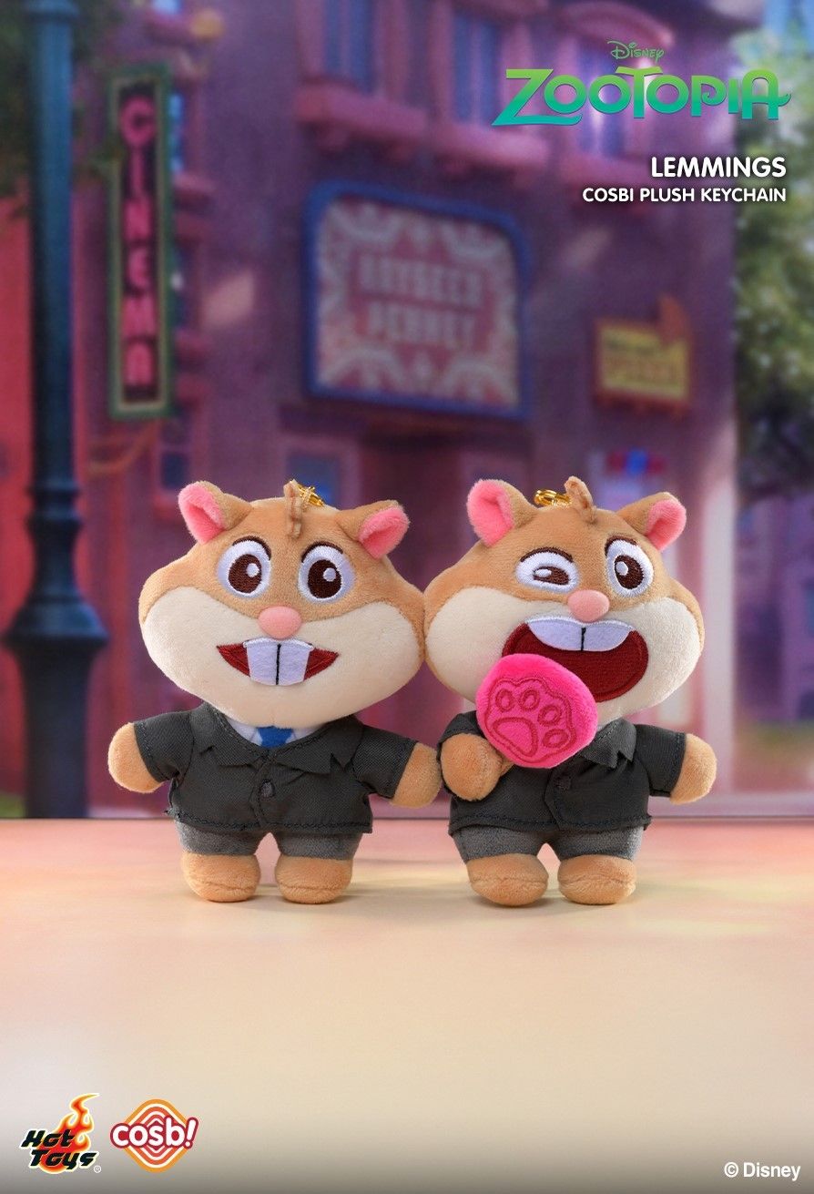 Hot Toys PPLU074N Zootopia 2 Cosbi Plush Keychain Collection Full Box (Case of 6pcs.)