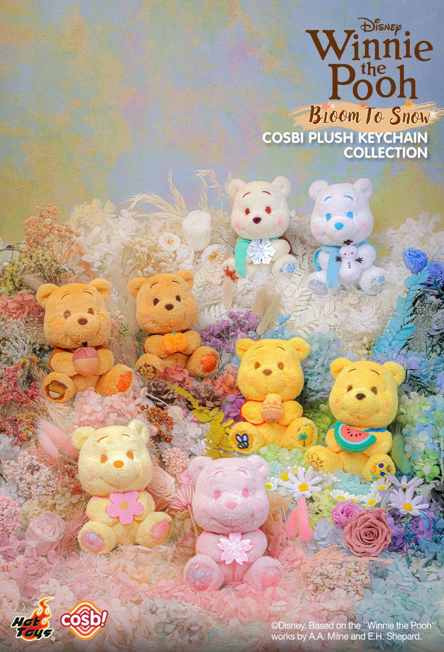 Hot Toys x Disney PPLU076N Winnie the Pooh Bloom to Snow Cosbi Plush Keychain Collection Full Box (Case of 8pcs.)