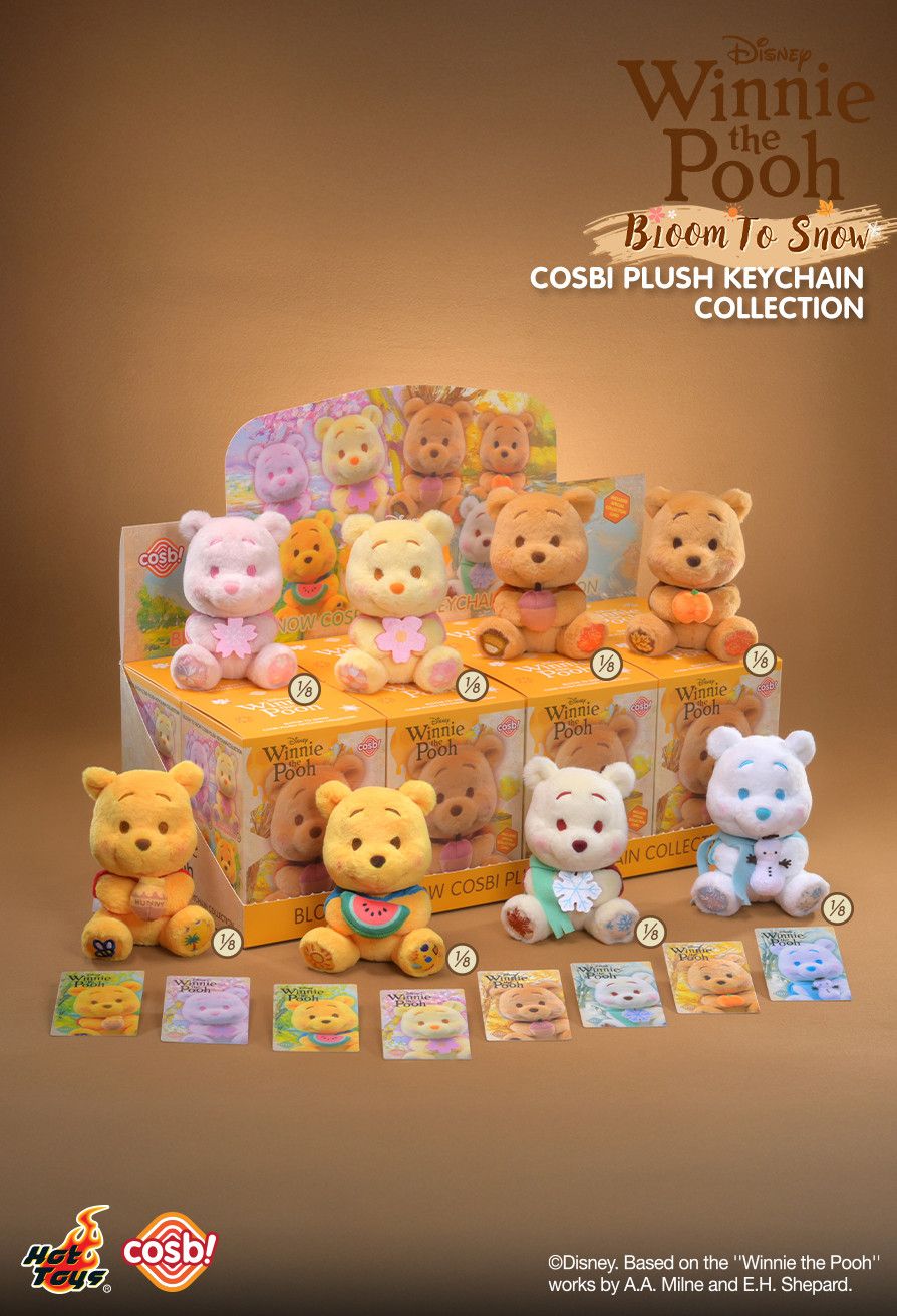 Hot Toys x Disney PPLU076N Winnie the Pooh Bloom to Snow Cosbi Plush Keychain Collection Full Box (Case of 8pcs.)