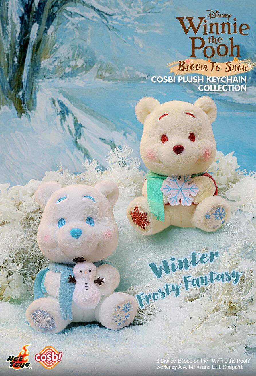 Hot Toys x Disney PPLU076N Winnie the Pooh Bloom to Snow Cosbi Plush Keychain Collection Full Box (Case of 8pcs.)
