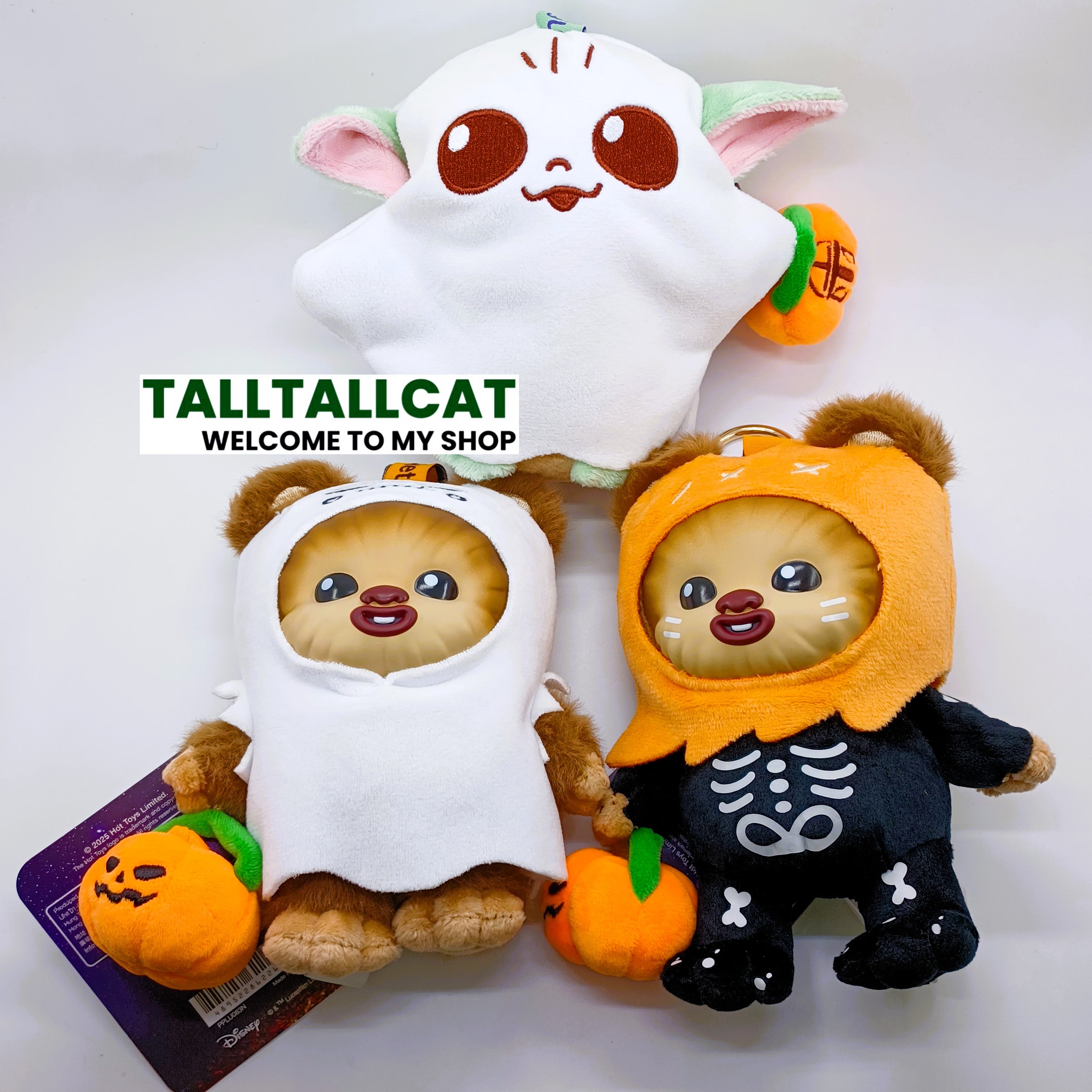 Hot Toys Disney Star Wars Ewoks Wicket & Grogu (Halloween) Cosbi Plush Keychain