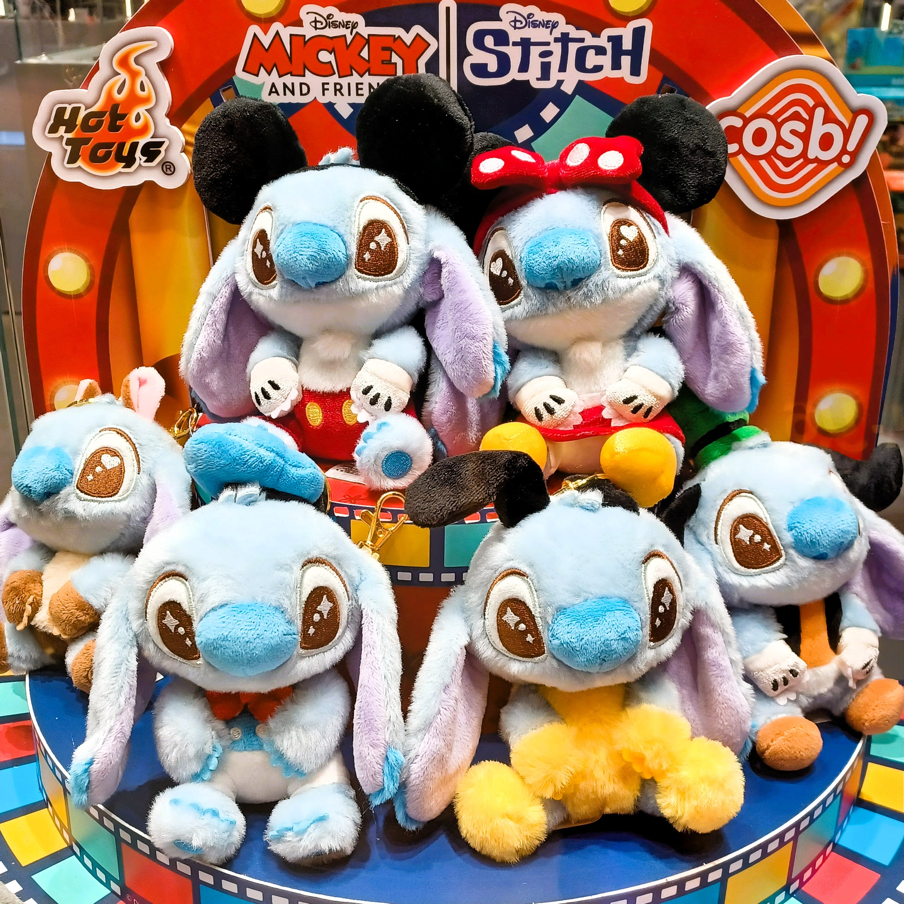 Hot Toys x Disney PPLU089N Mickey & Friends | Stitch Cosbi Plush Keychain Collection Full Box (Case of 6pcs.)