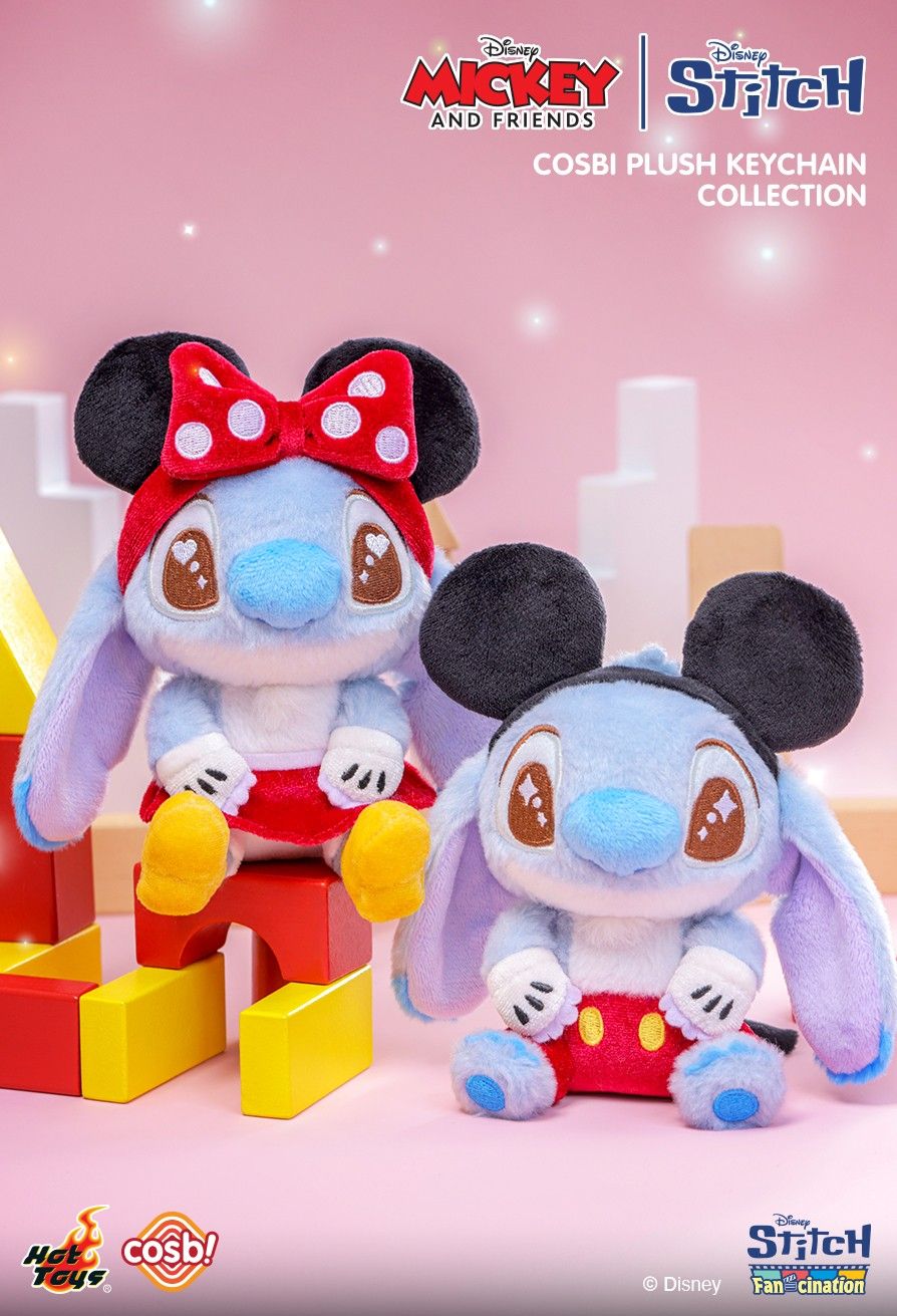 Hot Toys x Disney PPLU089N Mickey & Friends | Stitch Cosbi Plush Keychain Collection Full Box (Case of 6pcs.)