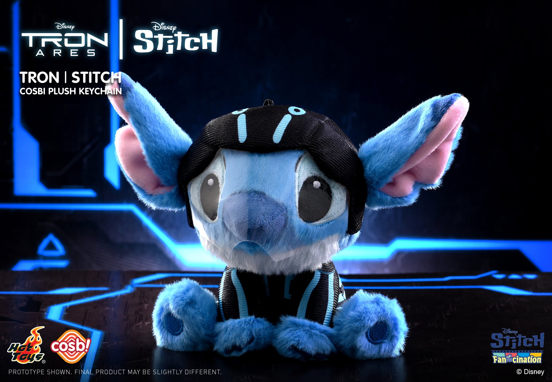Hot Toys x Disney PPLU098N PPLU099N Tron Stitch Cosbi Plush Keychain