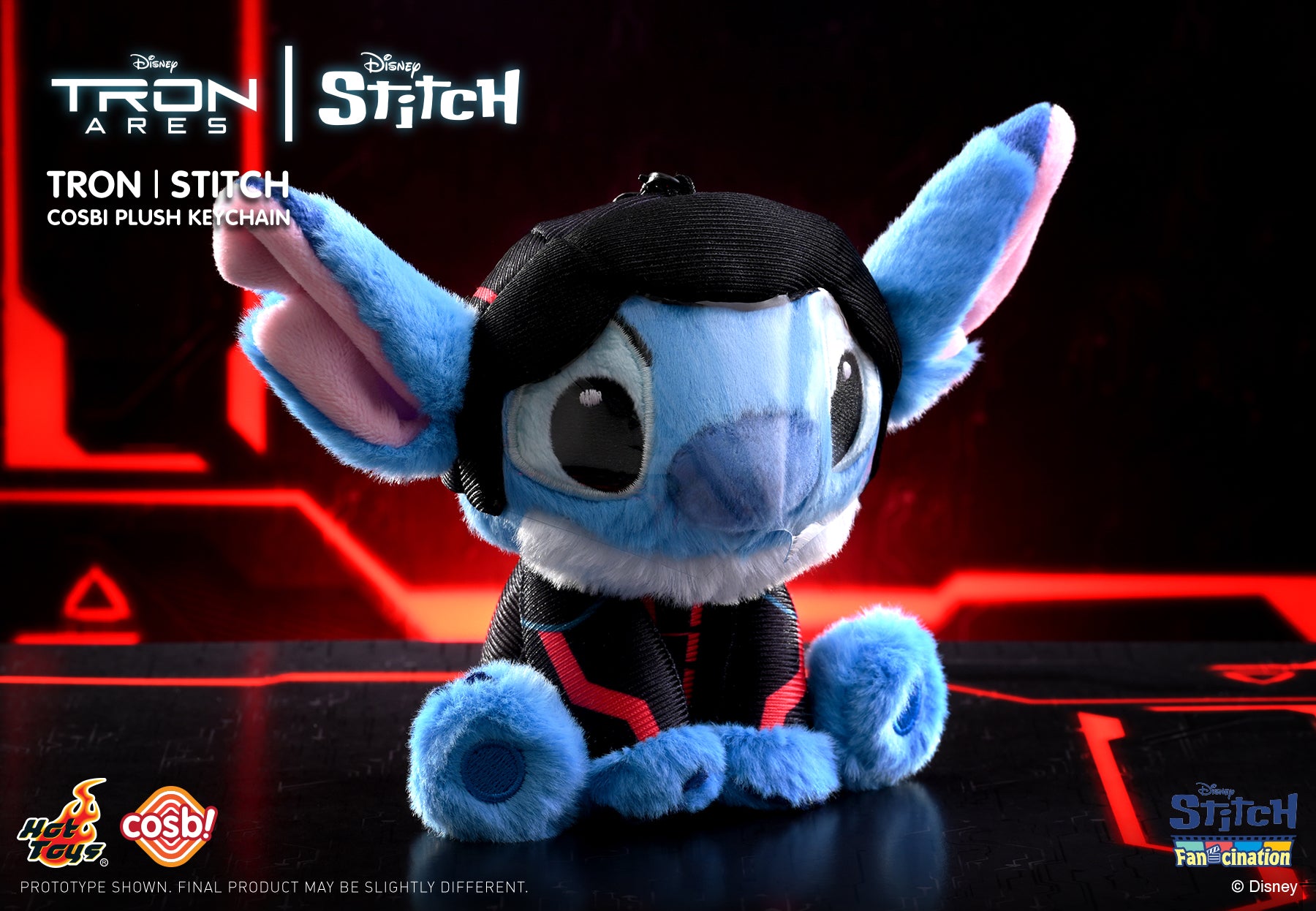 Hot Toys x Disney PPLU098N PPLU099N Tron Stitch Cosbi Plush Keychain