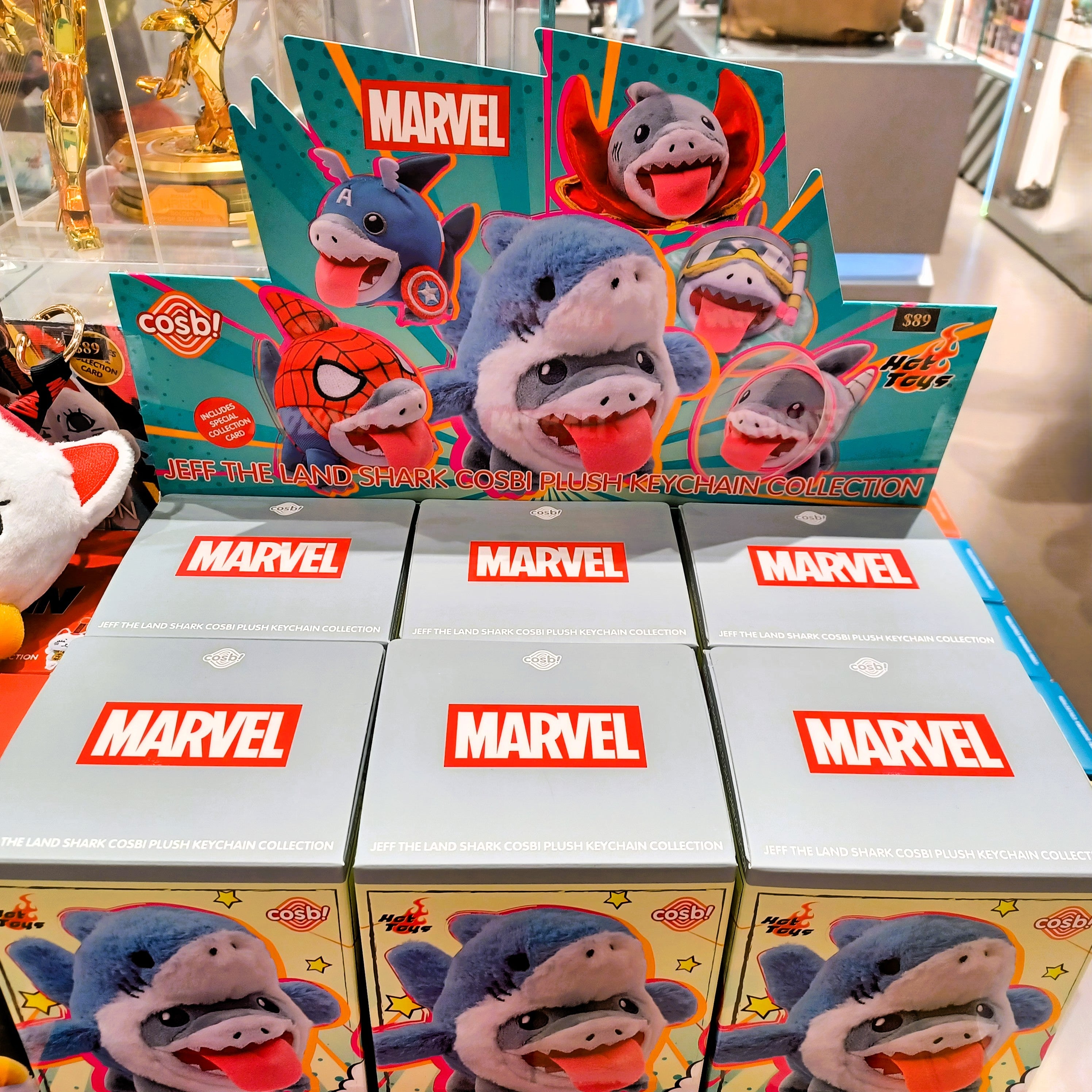 Hot Toys x Marvel PPLU108N Jeff the Land Shark Cosbi Plush Keychain Full Box (Case of 6)