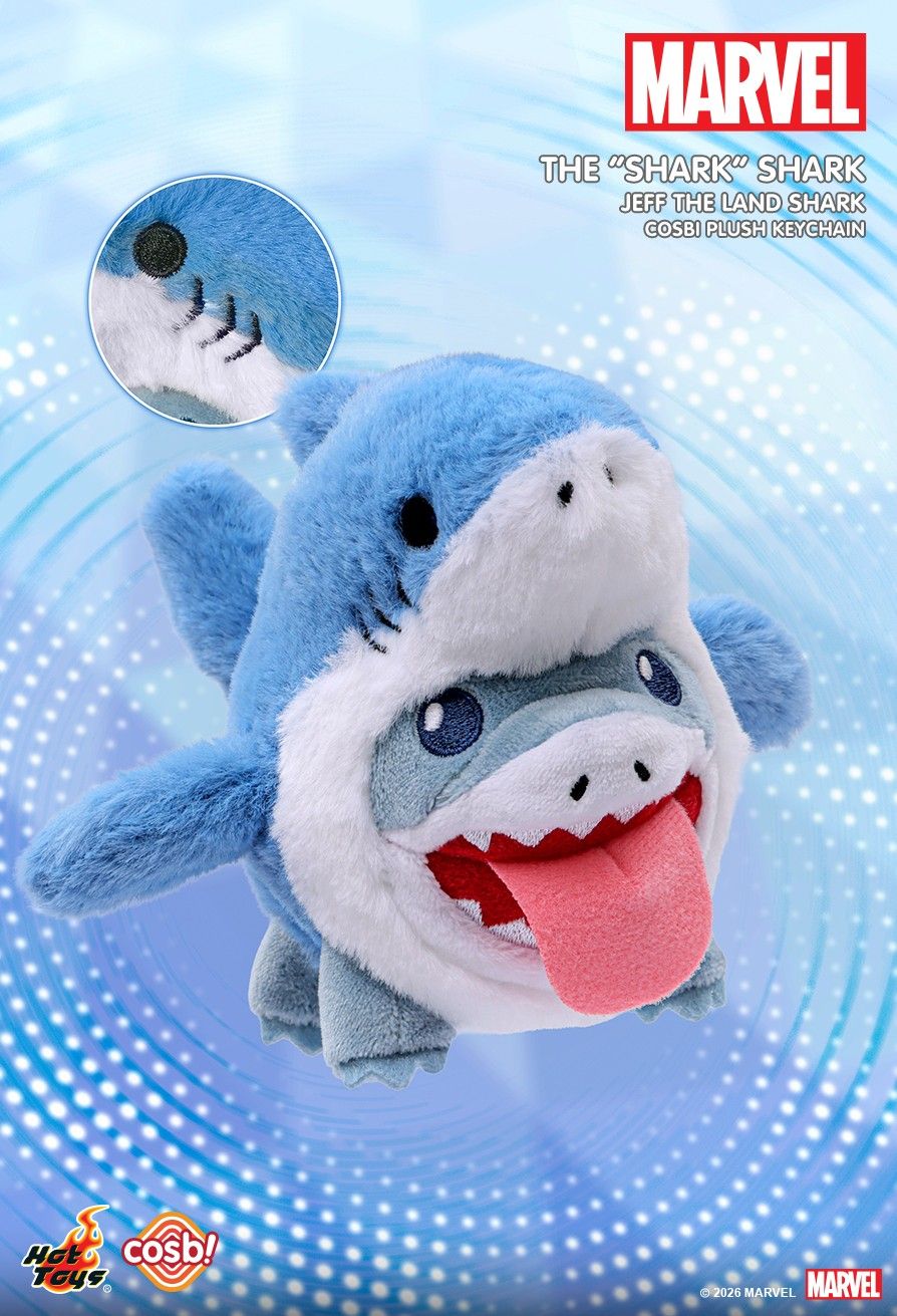 Hot Toys x Marvel PPLU108N Jeff the Land Shark Cosbi Plush Keychain