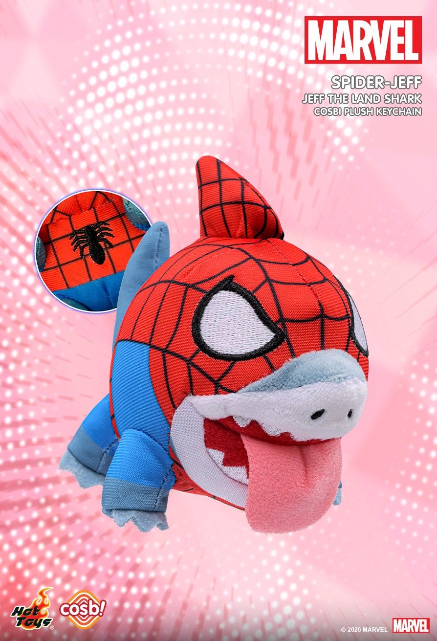 Hot Toys x Marvel PPLU108N Jeff the Land Shark Cosbi Plush Keychain Full Box (Case of 6)