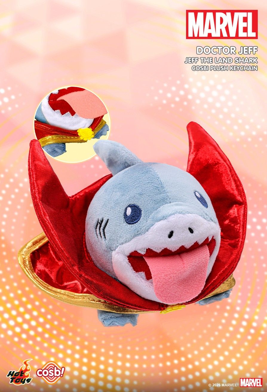 Hot Toys x Marvel PPLU108N Jeff the Land Shark Cosbi Plush Keychain Full Box (Case of 6)