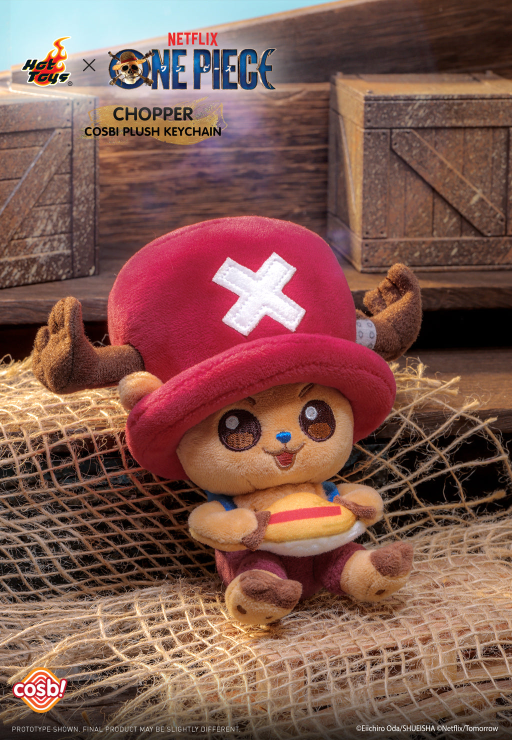 Hot Toys x Netflix PPLU109N One Piece Chopper Cosbi Plush Keychain Full Box (Case of 6)