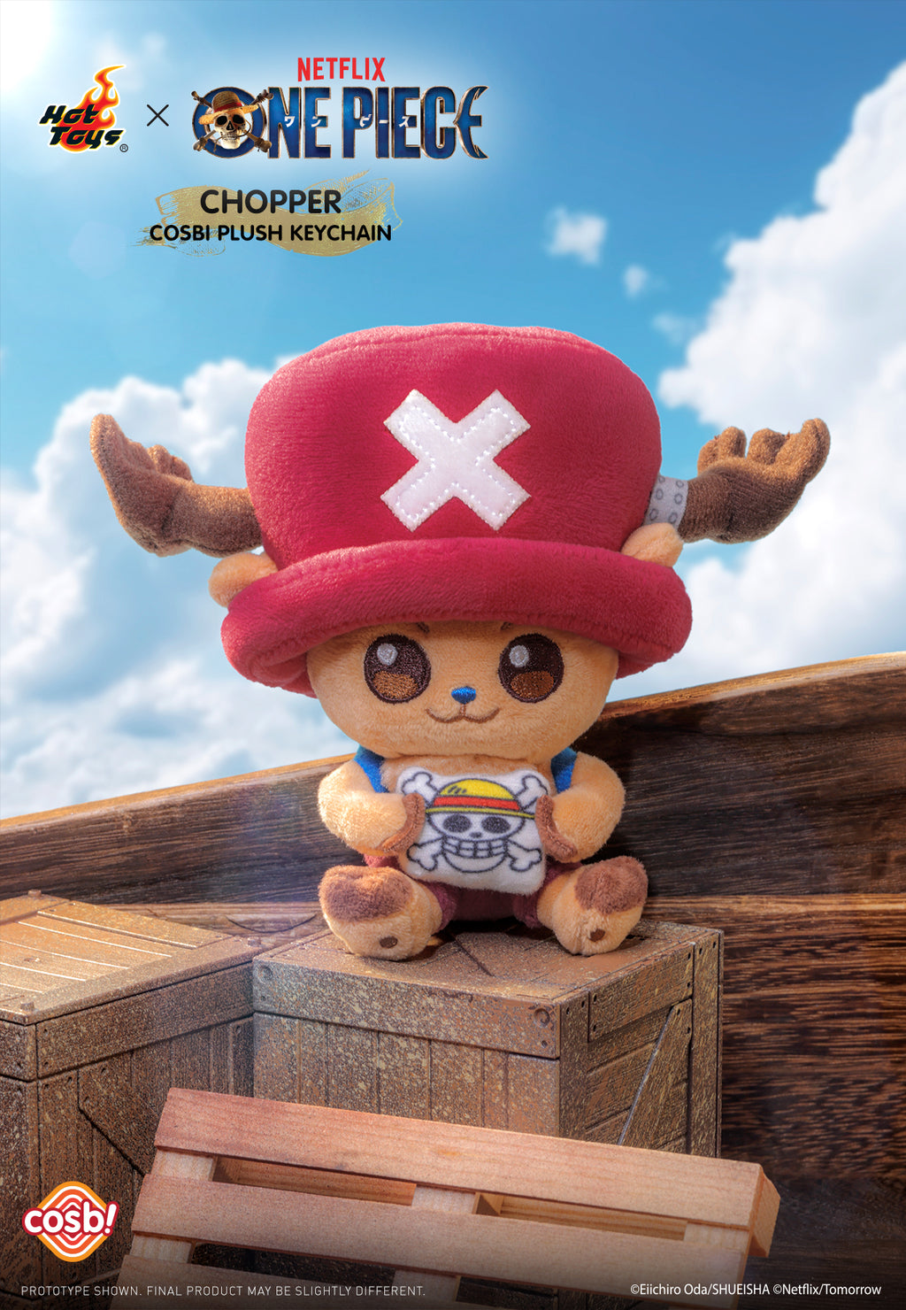 Hot Toys x Netflix PPLU109N One Piece Chopper Cosbi Plush Keychain Full Box (Case of 6)