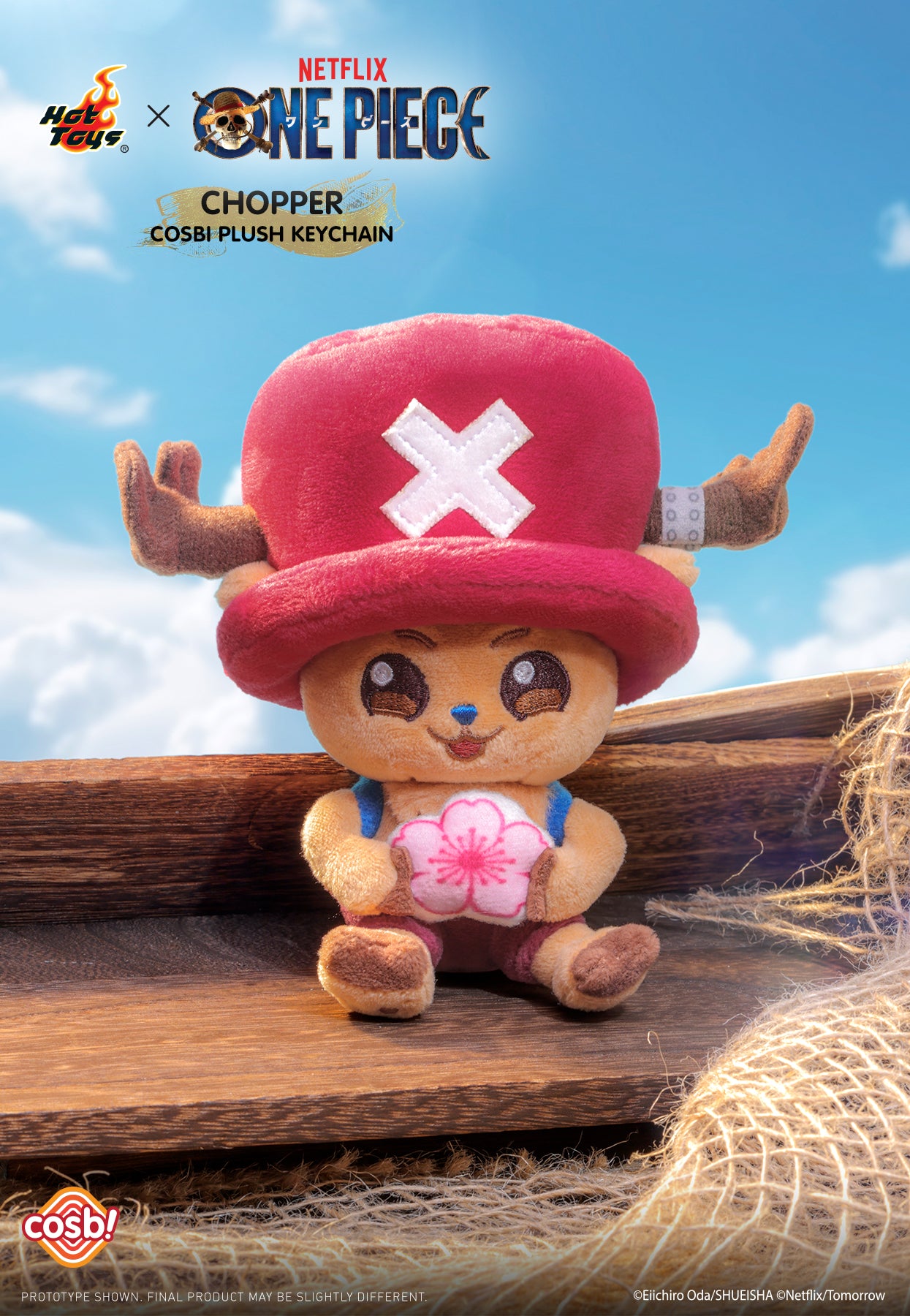 Hot Toys x Netflix PPLU109N One Piece Chopper Cosbi Plush Keychain Full Box (Case of 6)