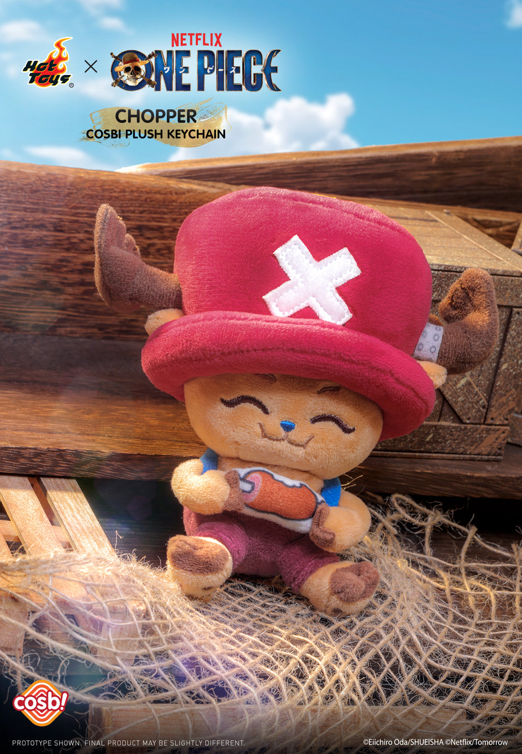 Hot Toys x Netflix PPLU109N One Piece Chopper Cosbi Plush Keychain Full Box (Case of 6)