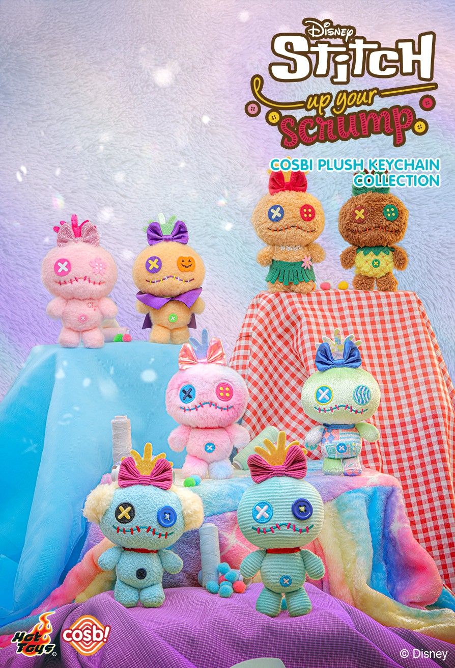 Hot Toys x Disney PPLU110N Stitch Up Your Scrump Cosbi Plush Keychain Collection Full Box (Case of 8pcs.)