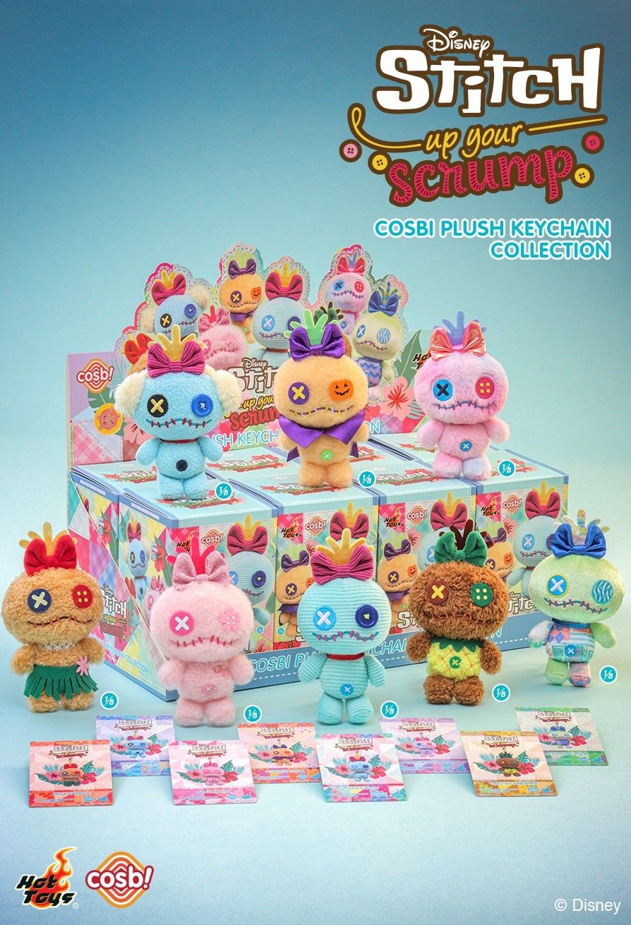 Hot Toys x Disney PPLU110N Stitch Up Your Scrump Cosbi Plush Keychain Collection Full Box (Case of 8pcs.)