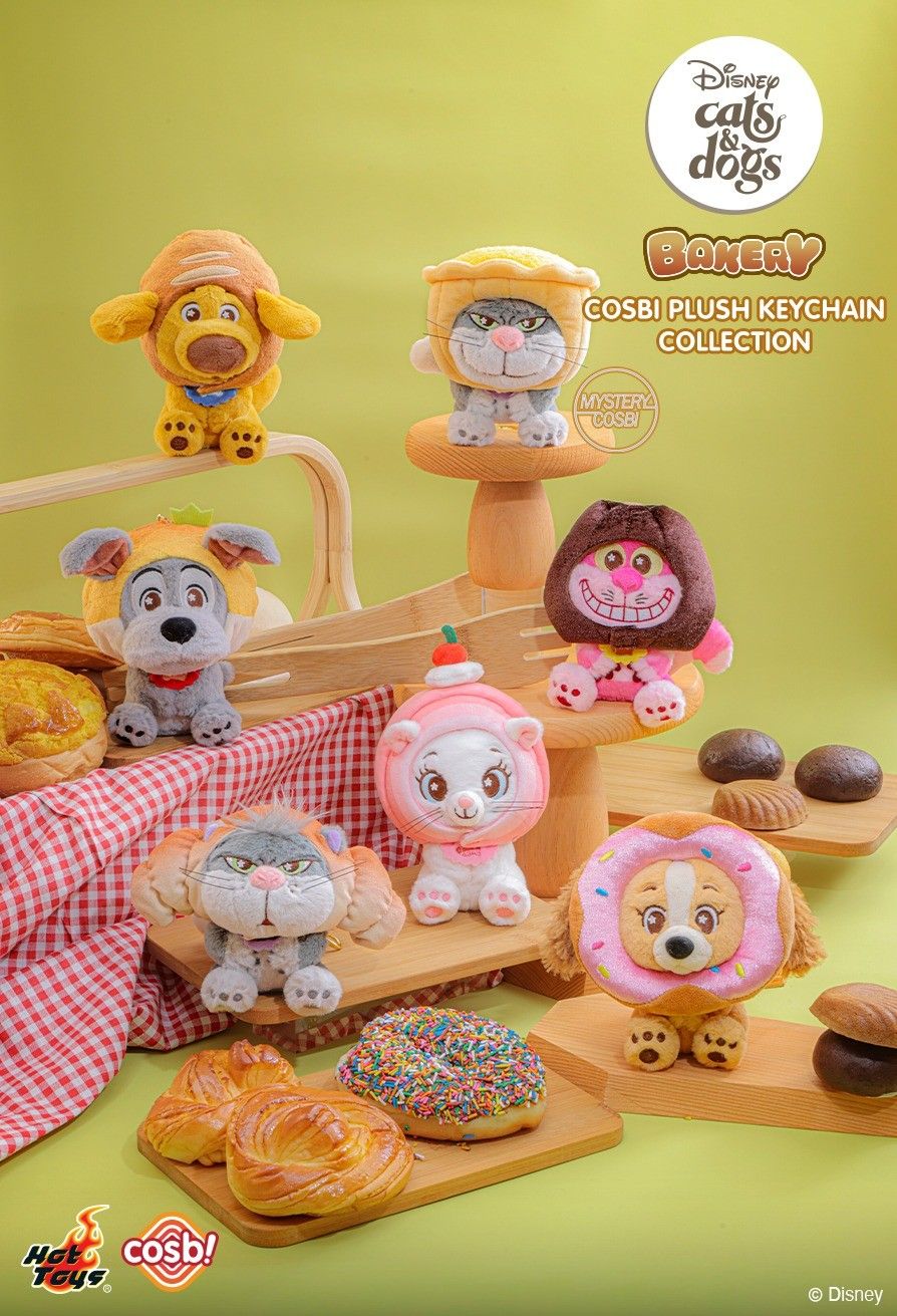 Hot Toys x Disney PPLU111N Cats & Dogs Bakery Cosbi Plush Keychain Full Box (Case of 6pcs.)