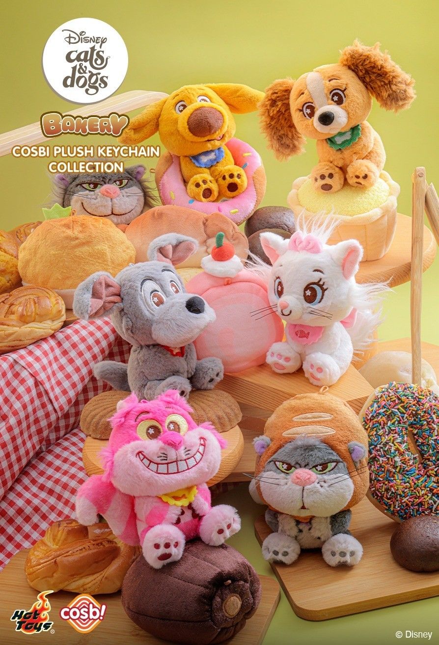 Hot Toys x Disney PPLU111N Cats & Dogs Bakery Cosbi Plush Keychain Full Box (Case of 6pcs.)