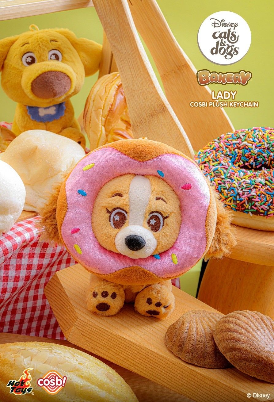Hot Toys x Disney PPLU111N Cats & Dogs Bakery Cosbi Plush Keychain Full Box (Case of 6pcs.)