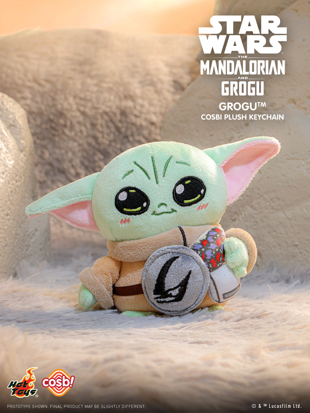 Hot Toys x Disney+ PPLU112N Star Wars The Mandalorian & Grogu Cosbi Plush Keychain Full Box (Case of 6)