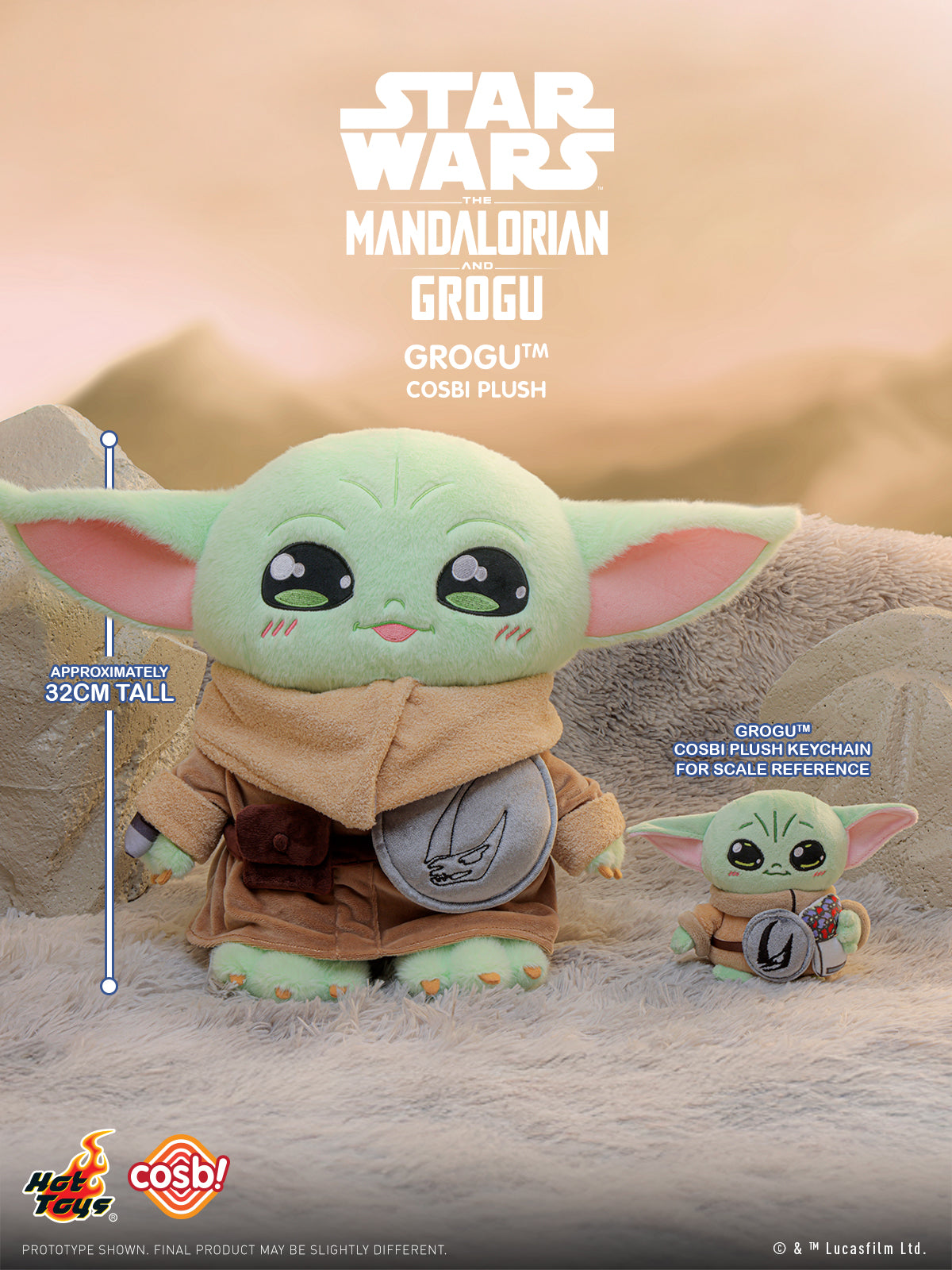 Hot Toys x Disney+ PPLU113N Star Wars The Mandalorian & Grogu ( 32cm ) Grogu Cosbi Plush