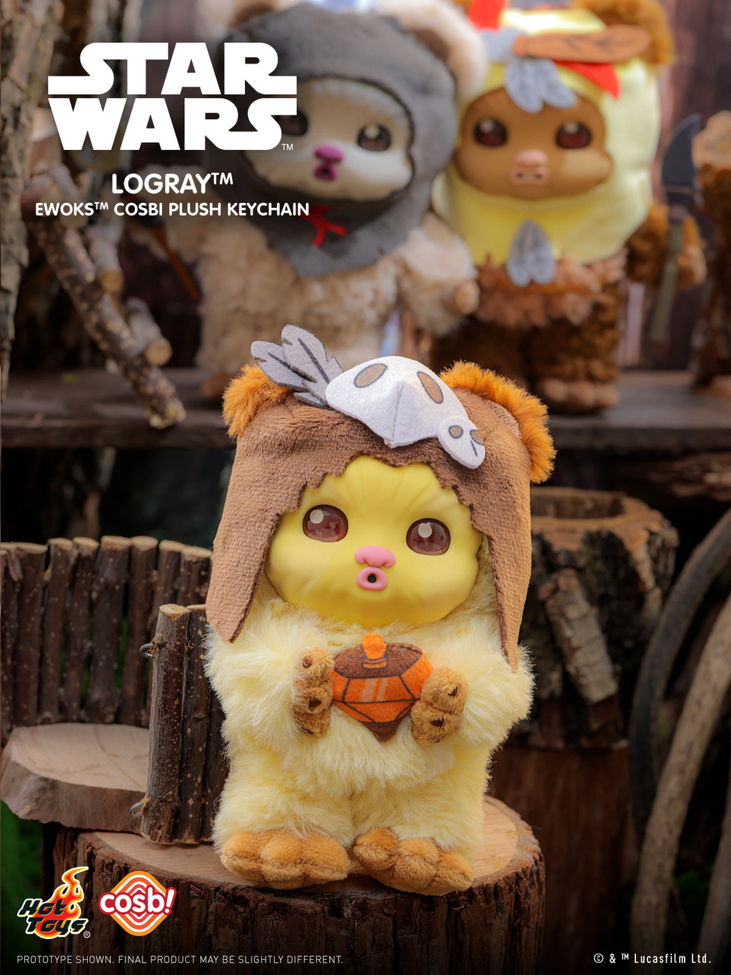 Hot Toys x Disney+ PPLU114N Star Wars Ewoks Cosbi Plush Keychain (Series 2) Full Box (Case of 8pcs.)