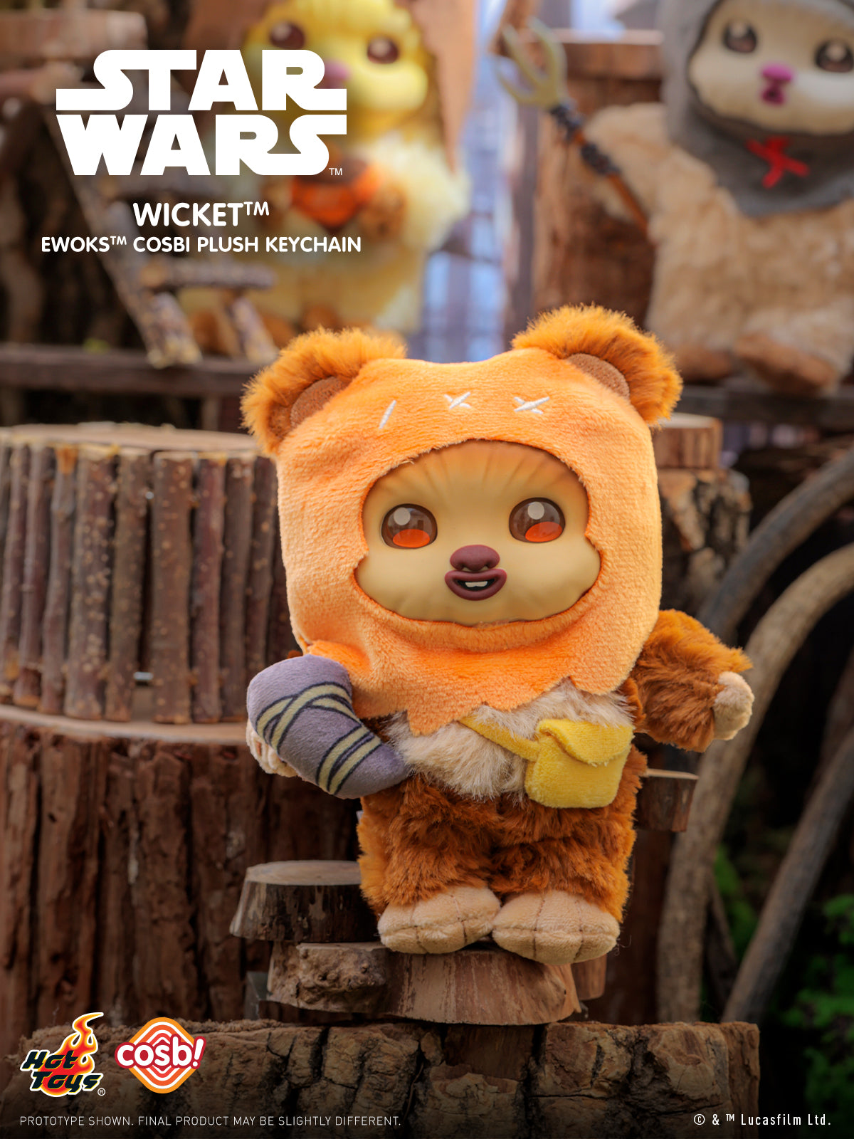 Hot Toys x Disney PPLU114N Star Wars Ewoks Cosbi Plush Keychain (Series 2)