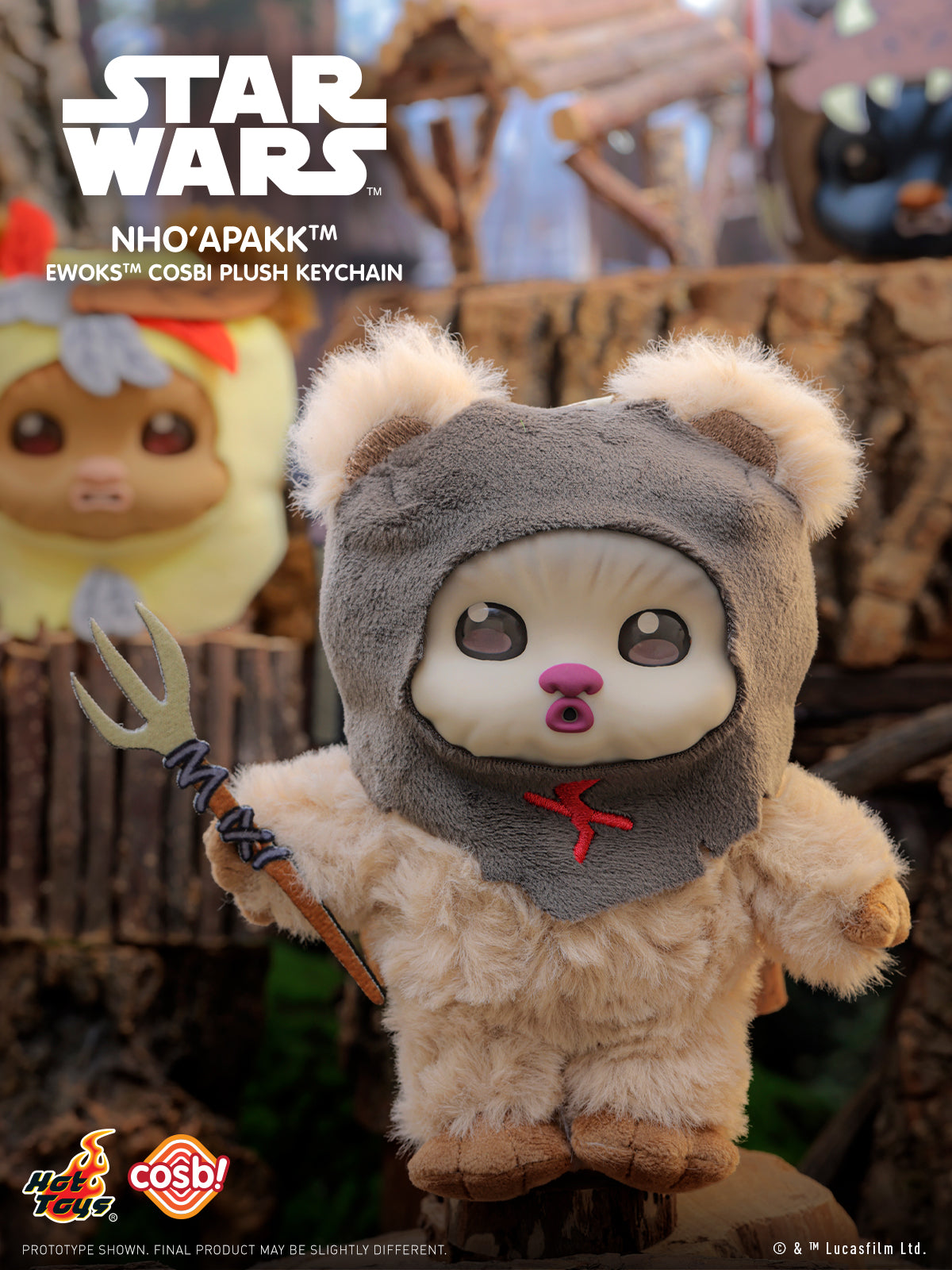 Hot Toys x Disney PPLU114N Star Wars Ewoks Cosbi Plush Keychain (Series 2)