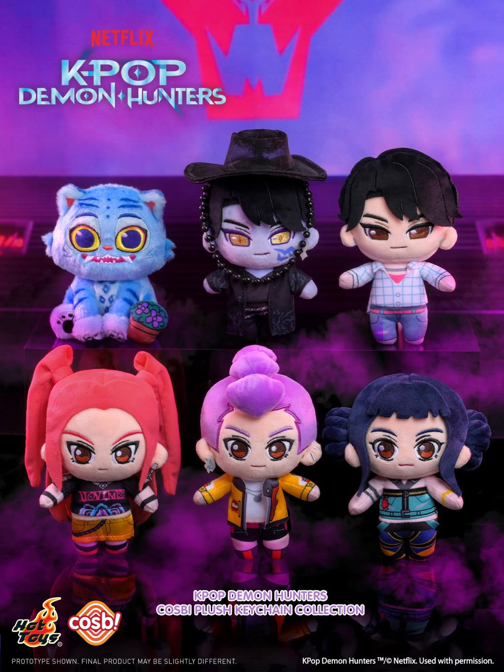 Hot Toys x Netflix K-Pop Kpop Demon Hunters Cosbi Plush Keychain Full Box (Case of 6pcs.)