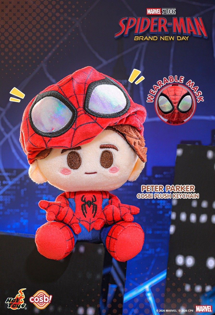 Hot Toys x Marvel PPLU124N Spider-Man: Brand New Day Cosbi Plush Keychain Collection Full Box (Case of 8pcs.)