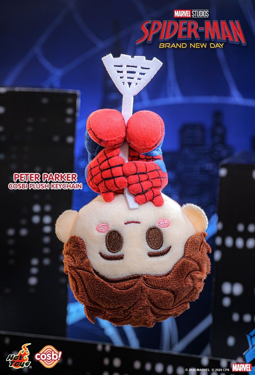 Hot Toys x Marvel PPLU124N Spider-Man: Brand New Day Cosbi Plush Keychain Collection Full Box (Case of 8pcs.)