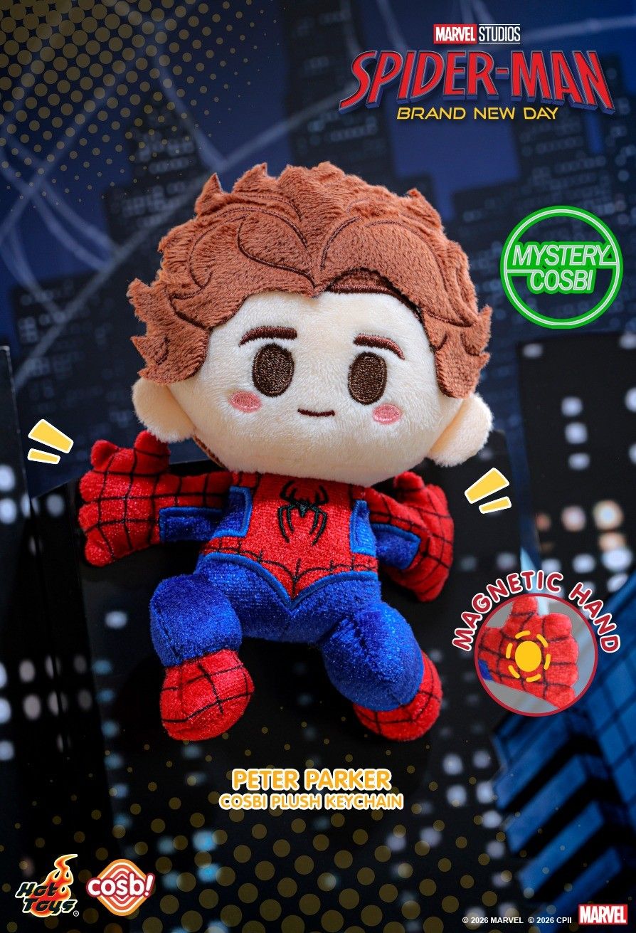 Hot Toys x Marvel PPLU124N Spider-Man: Brand New Day Cosbi Plush Keychain Collection Full Box (Case of 8pcs.)