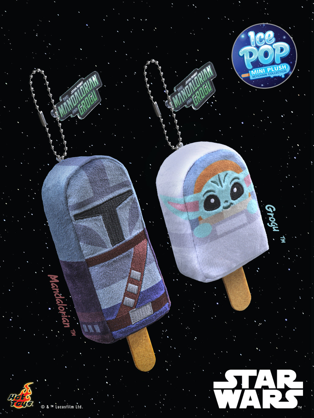 Hot Toys x Star Wars PPLU126N Ice Pop Plush Keychain Collection ( Set of 6pcs. )