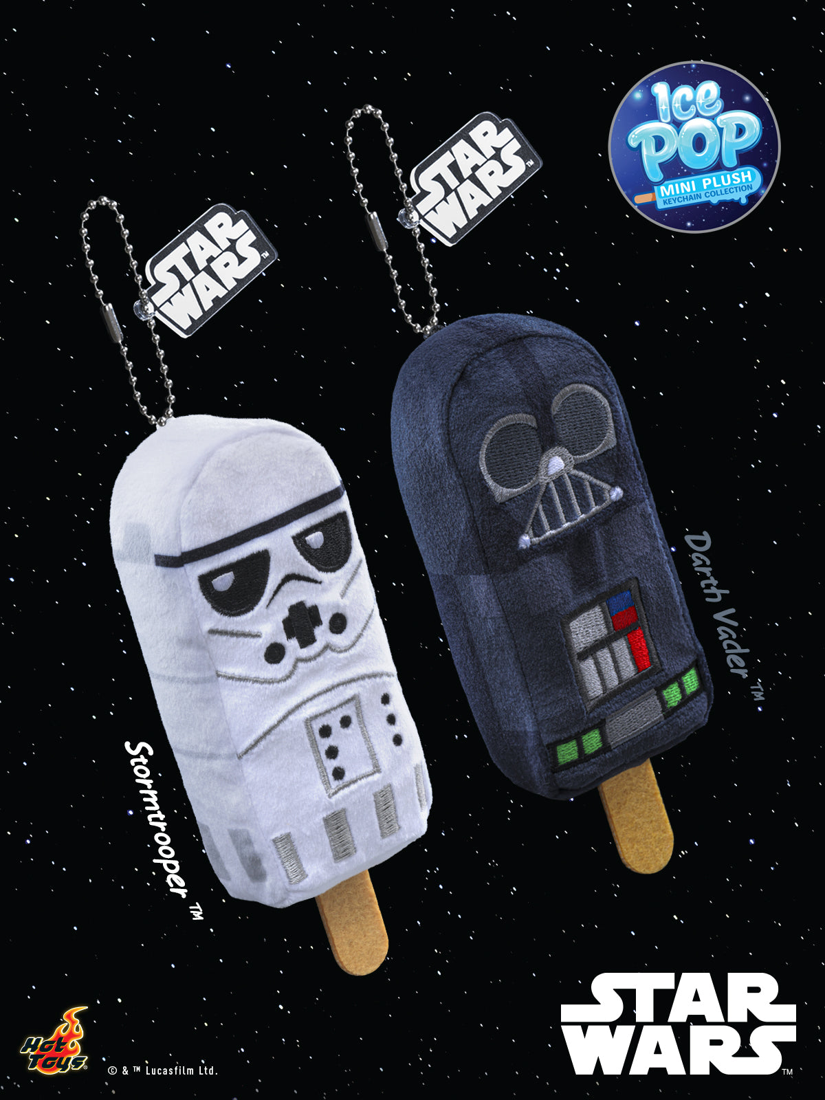 Hot Toys x Star Wars PPLU126N Ice Pop Plush Keychain Collection ( Set of 6pcs. )