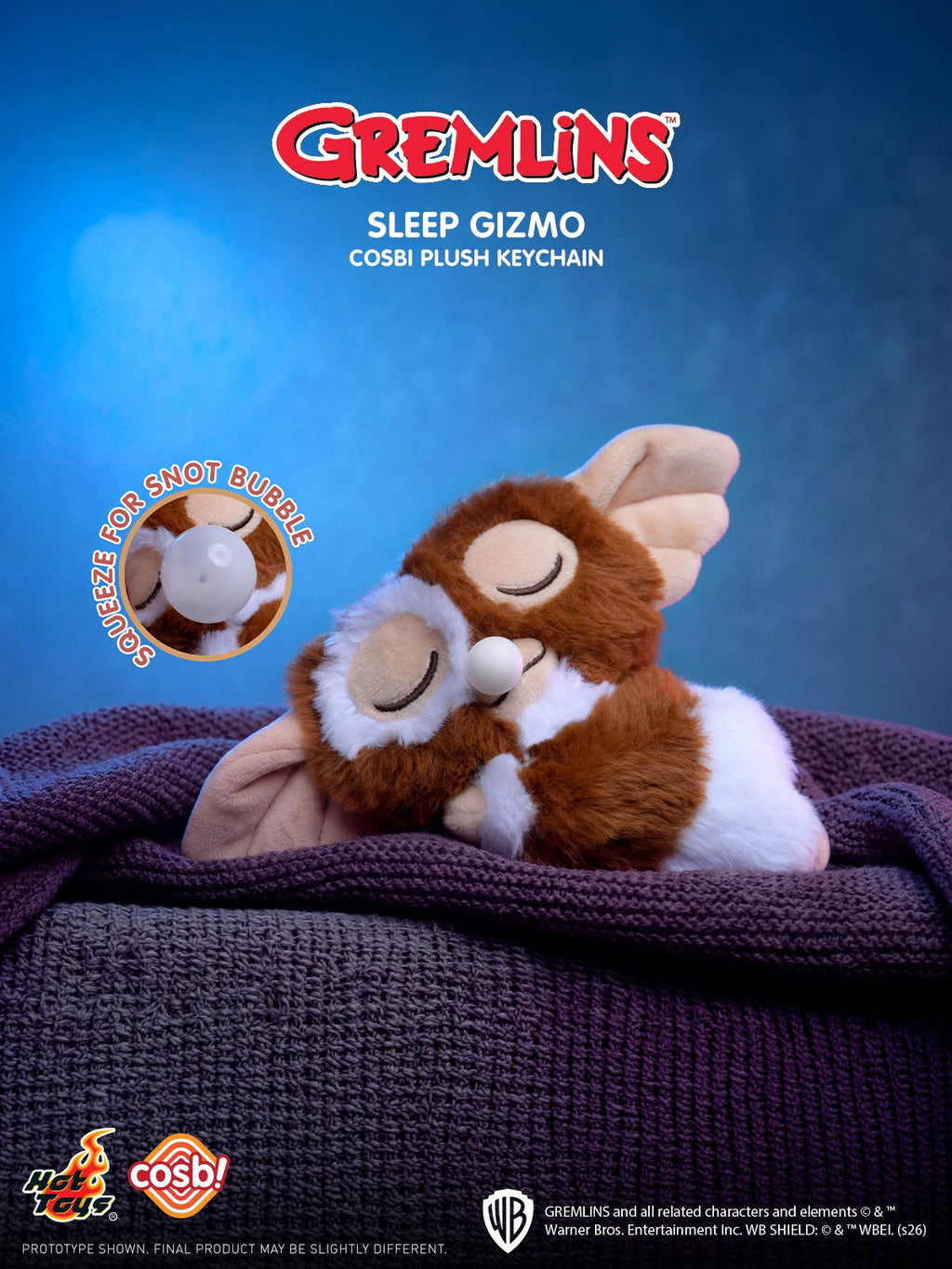 Hot Toys x Gremlins PPLU128N Sleeping Gizmo Cosbi Plush Keychain
