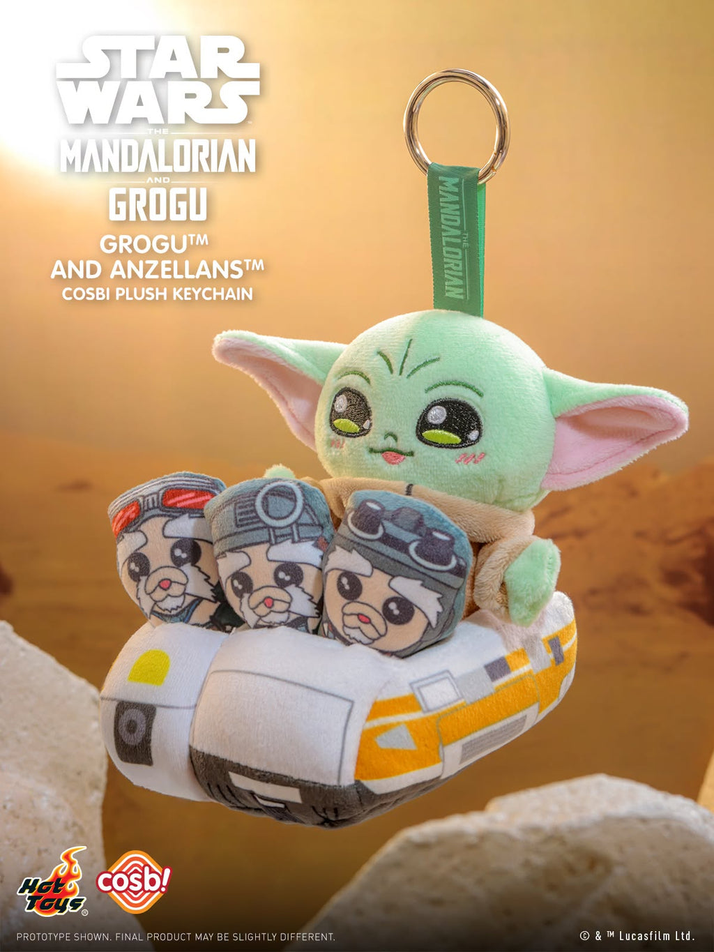 Hot Toys Disney Star Wars The Mandalorian & Grogu PPLU130N Grogu and Anzellan Plush Keychain